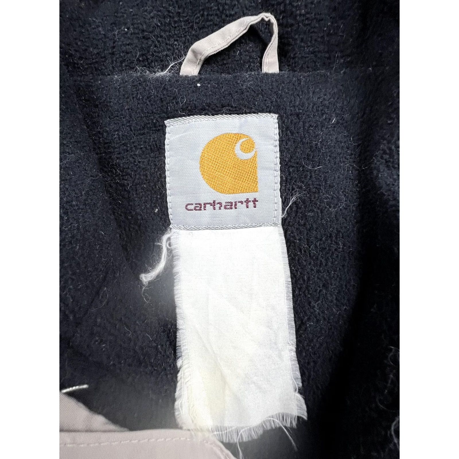 Carhartt Carhartt Jacket Mens Nylon Hooded Pullover Anorak Fleece Lined Outdoor Winter Mid-Length Beige Zip Pockets Logo Size US M / EU 48-50 / 2 - 3 Thumbnail