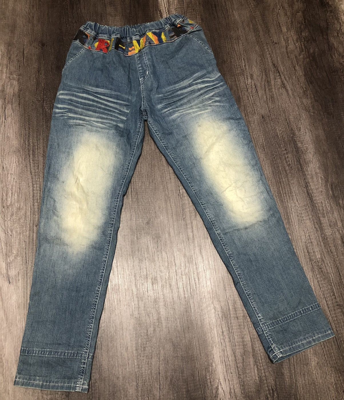 Designer Vintage Kriff Mayer Sport Wear Jeans Patchwork Design Size 34" / US 12 / IT 48 - 8 Thumbnail