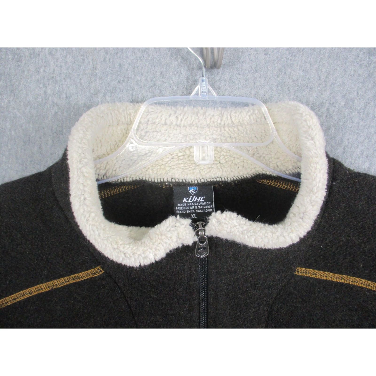 Vintage Kuhl Sweater Mens XL Brown 1/4 Zip Mock Neck Knit Pullover Hiking Size US XL / EU 56 / 4 - 3 Thumbnail