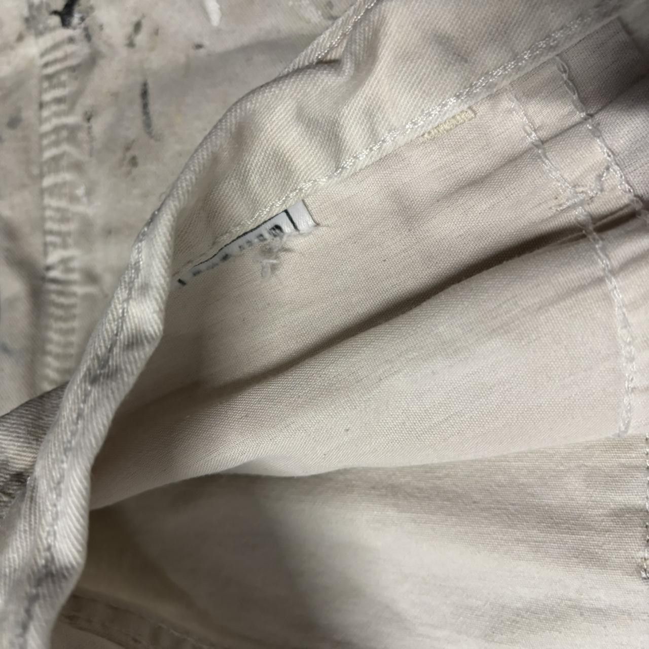 Vintage Crazy Vintage 90s Grunge White Paint Splatter Skater Workwear Carpenter Pants! Size US 32 / EU 48 - 8 Thumbnail