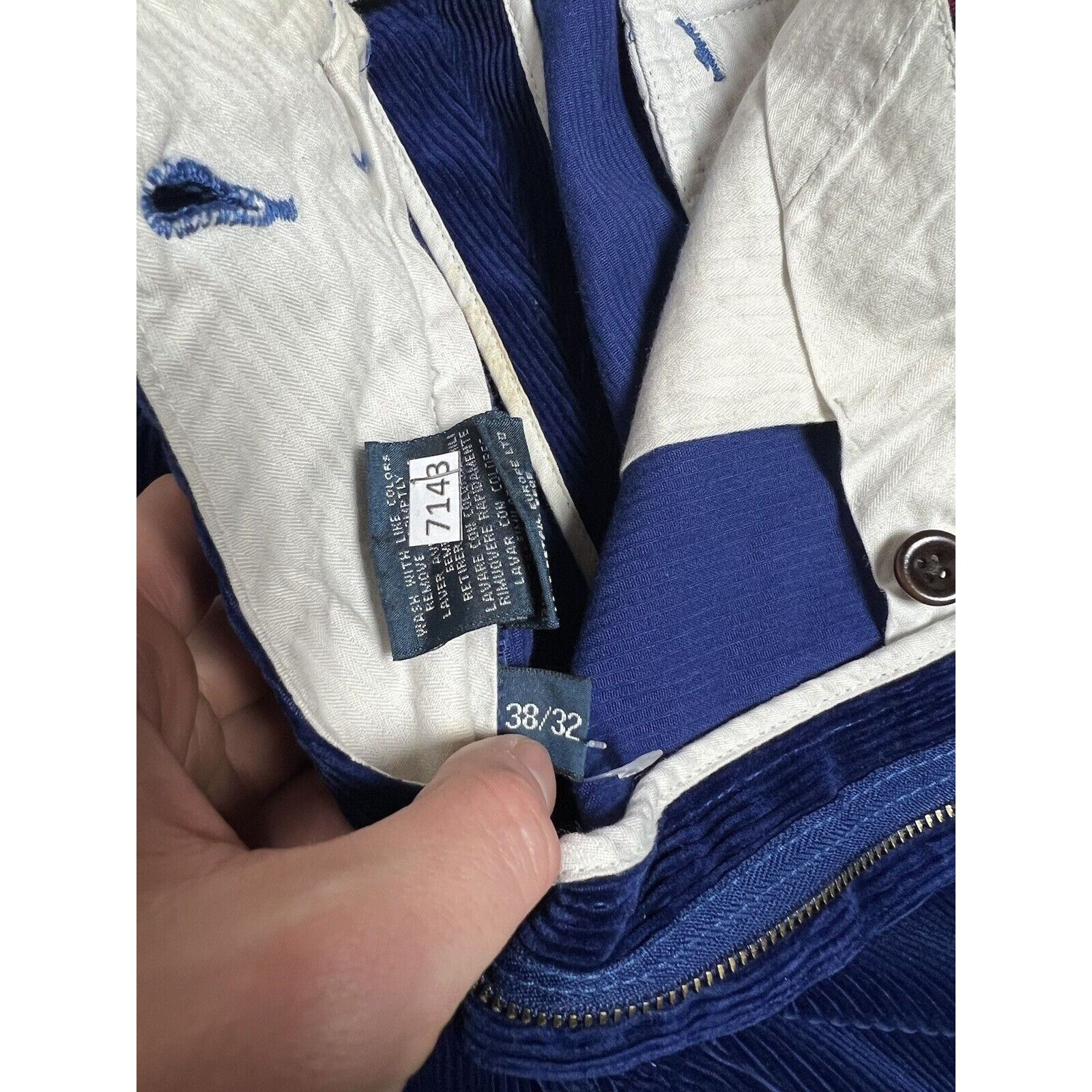 Polo Ralph Lauren Polo Ralph Lauren VTG Royal Blue Corduroy Straight Chino Pan Size US 38 / EU 54 - 12 Thumbnail