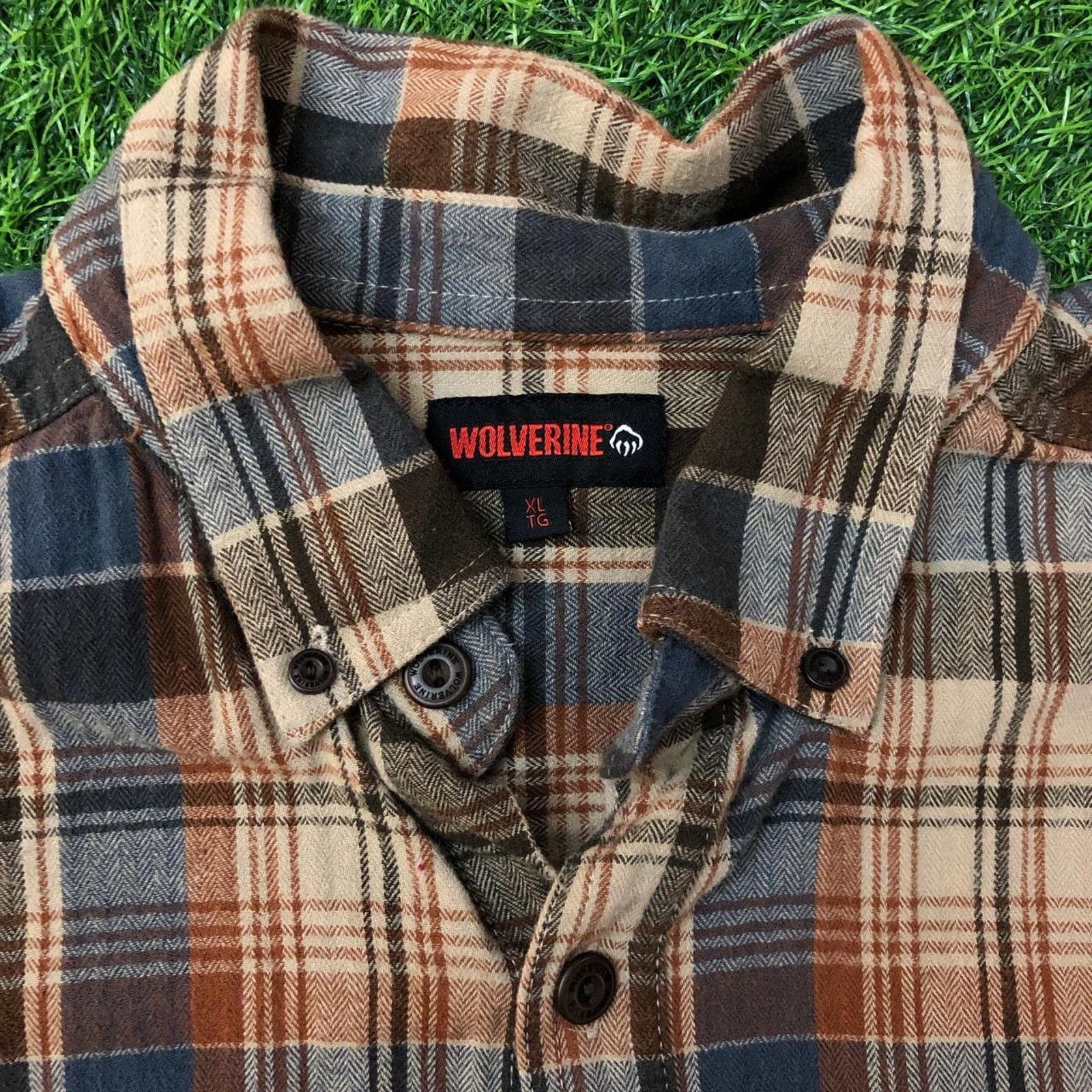 Other Plaid Wolverine Workwear Flannel Front Pocket Long Sleeve Size US XL / EU 56 / 4 - 3 Thumbnail