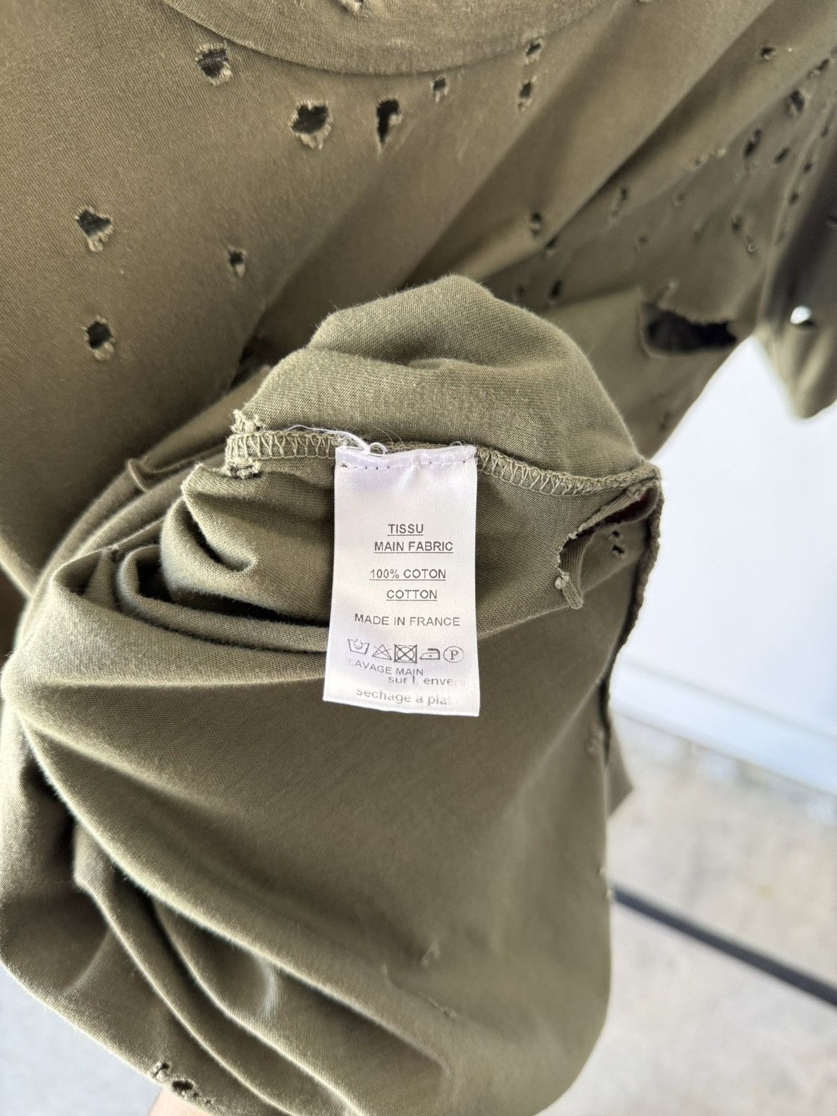 Balmain Balmain SS10 Bullet / Destroyed Military Shirt Decarnin Size US XS / EU 42 / 0 - 6 Thumbnail