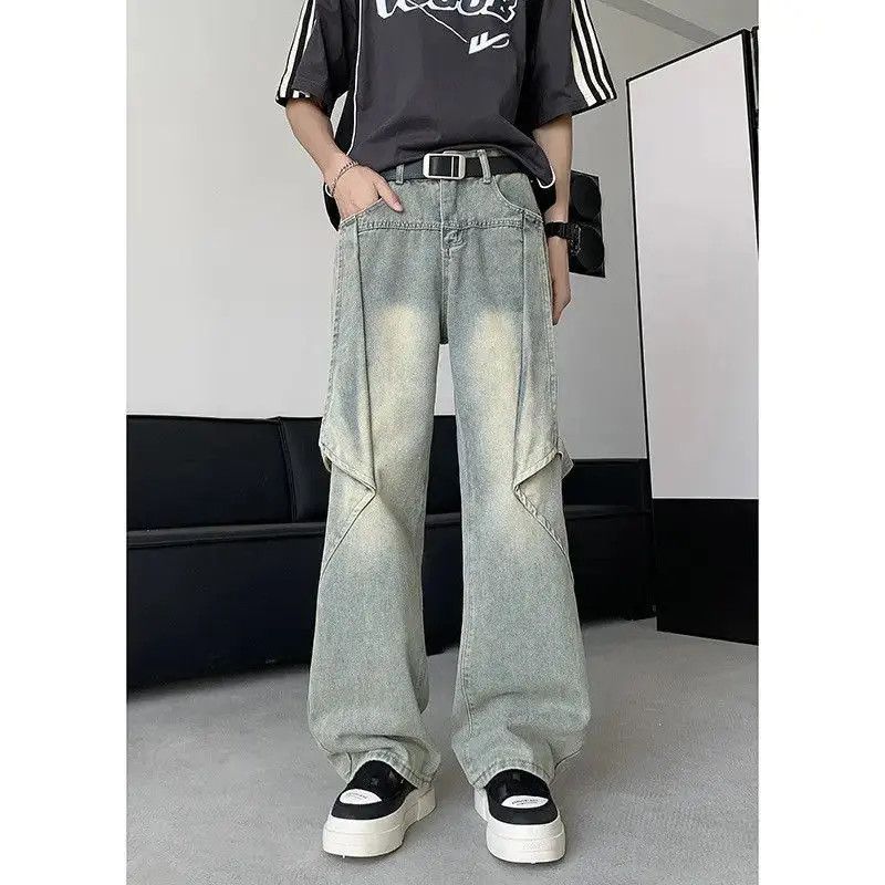 Japanese Brand Retro straight leg high street wide leg jeans Size US 32 / EU 48 - 5 Thumbnail