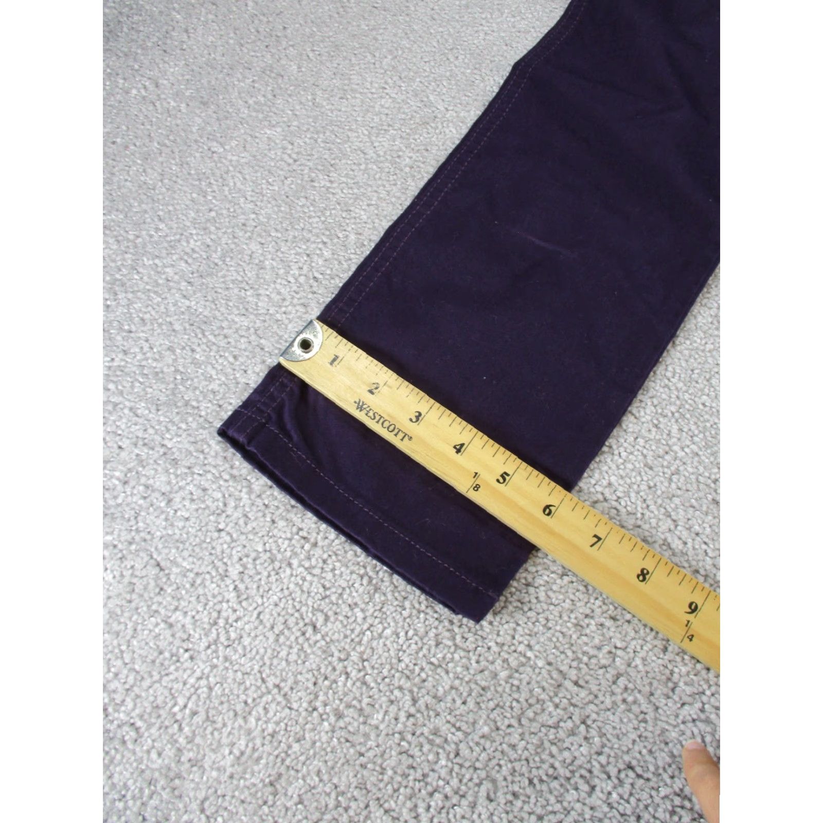 Moschino VINTAGE Love Moschino Pants Womens 27 Dark Purple Cotton Slim Straight * Size 27" / US 4 / IT 40 - 6 Thumbnail