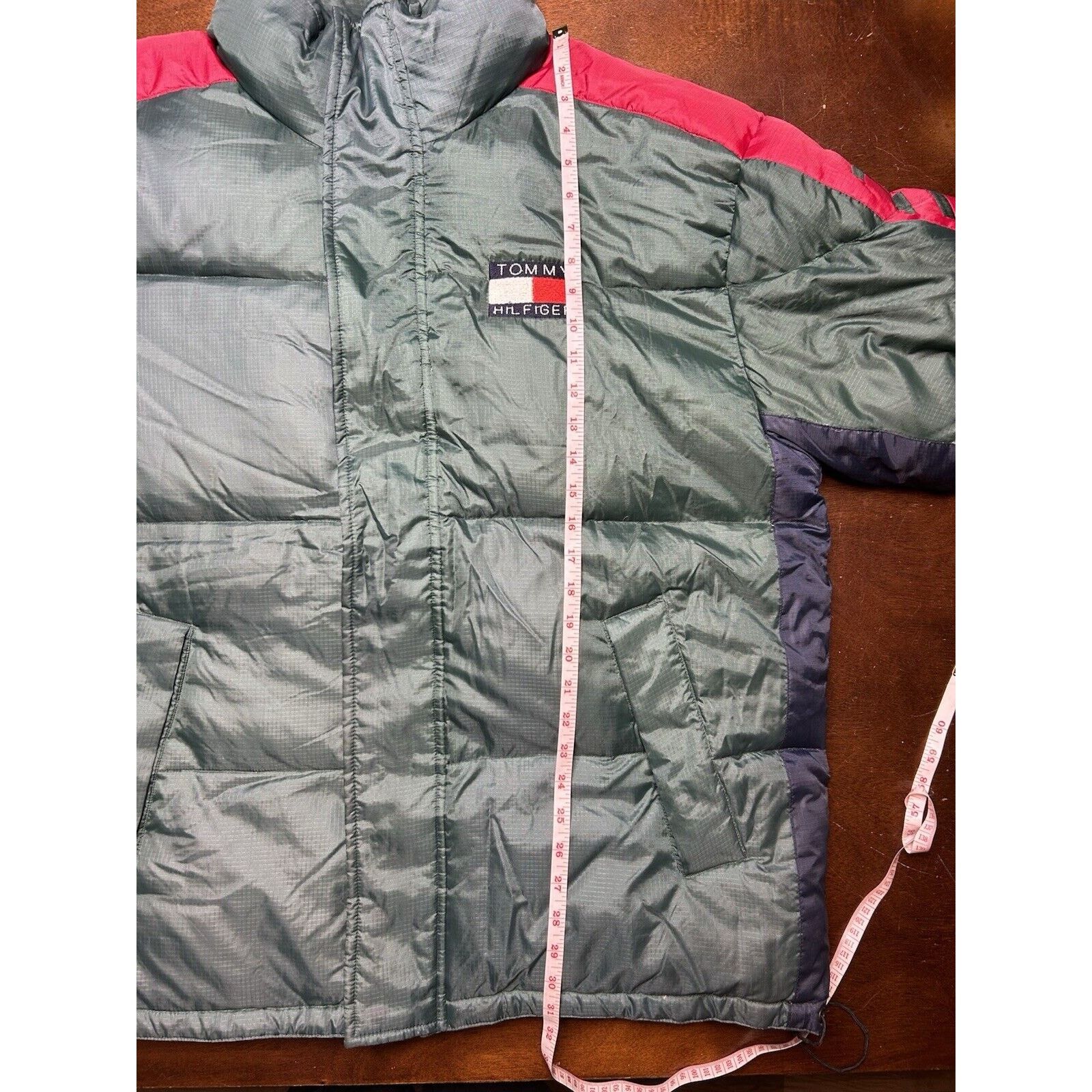 Tommy Hilfiger VTG Duck Down Feather Tommy Hilfiger Jacket Gucci Colorway Size US L / EU 52-54 / 3 - 7 Thumbnail