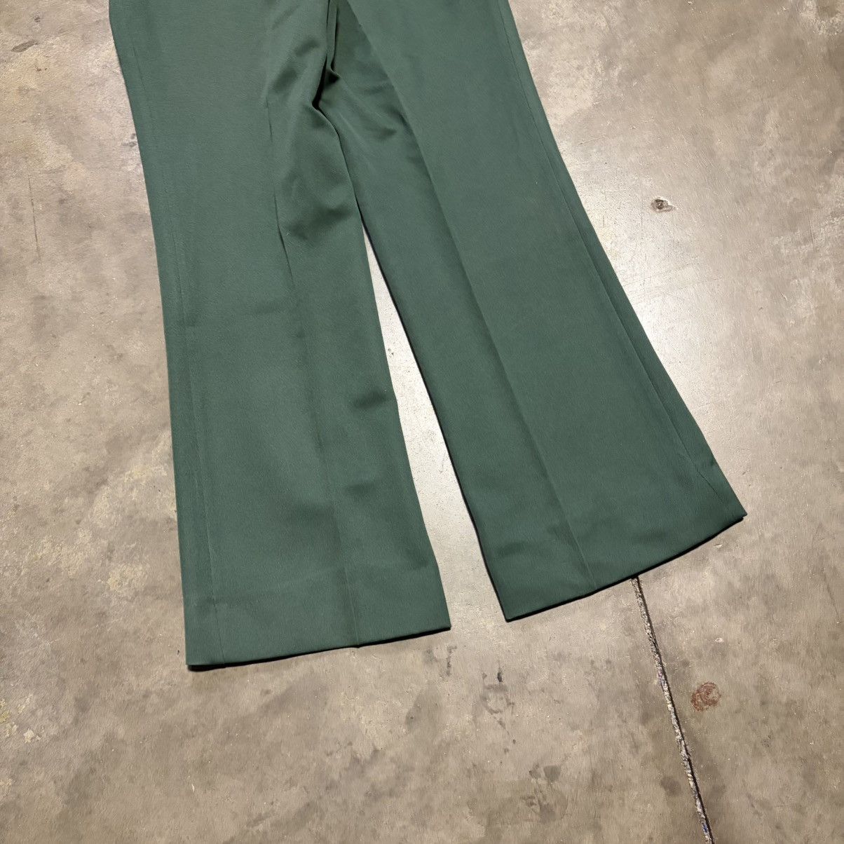 Vintage Vintage Green Bell Bottom Flare Pants Pleated Front Western Size US 31 - 11 Thumbnail