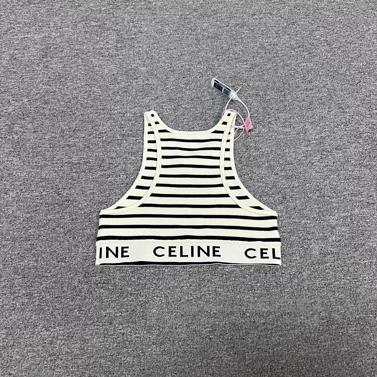 Celine Celine Striped Logo Vest S. Size S / US 4 / IT 40 - 6 Thumbnail