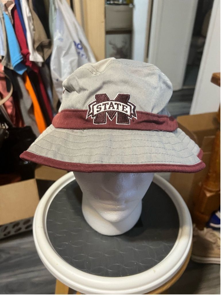 Zephyr Unisex Zephyr Bucket Hat L/XL Gray Maroon Mississippi State Size ONE SIZE - 1 Thumbnail