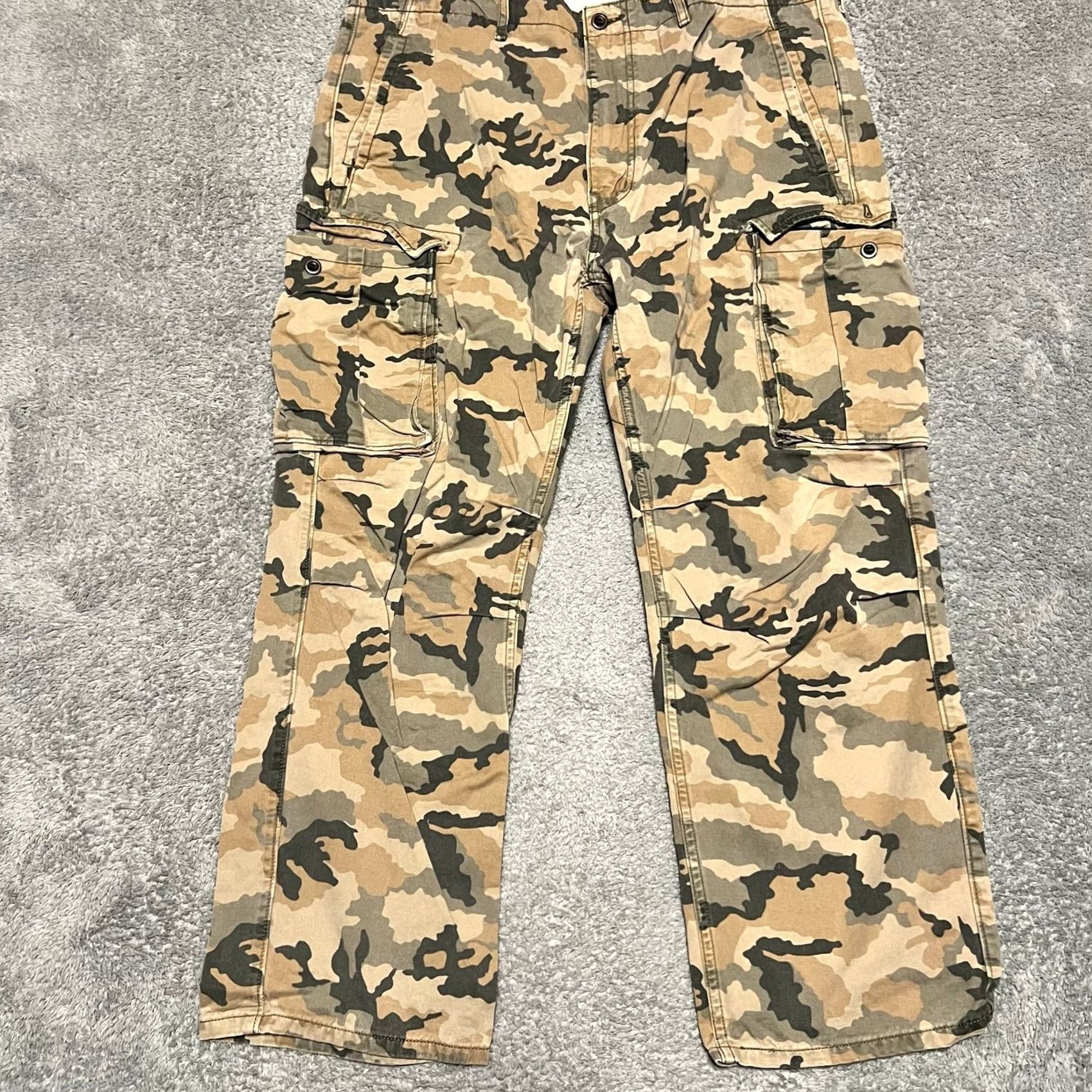 Levi's Levi's Cargo Pants Mens 38 x 30 Camp Straight Twill Utility Hiking Outdoor Mens Regular 38 Brown Cargo Men Size US 38 / EU 54 - 2 Thumbnail