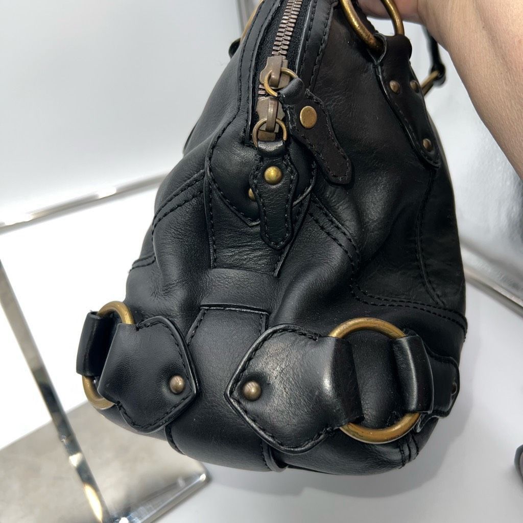 Michael Kors MICHAEL KORS Black Soft Genuine Pebble Leather Handbag with Dust Bag Size ONE SIZE - 8 Thumbnail
