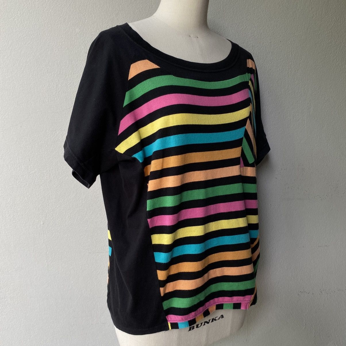 Tsumori Chisato Tsumori Chisato Rainbow Stripe Patchwork Tee Size M / US 6-8 / IT 42-44 - 3 Thumbnail