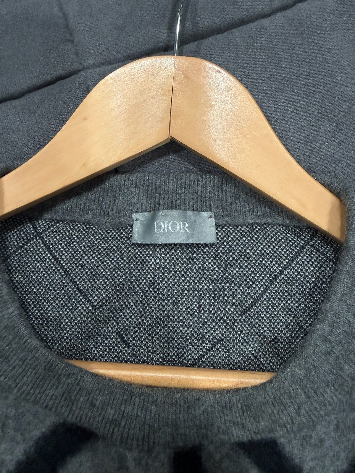 Dior Dior Grey Diamond Knit Sweater Size US L / EU 52-54 / 3 - 4 Thumbnail