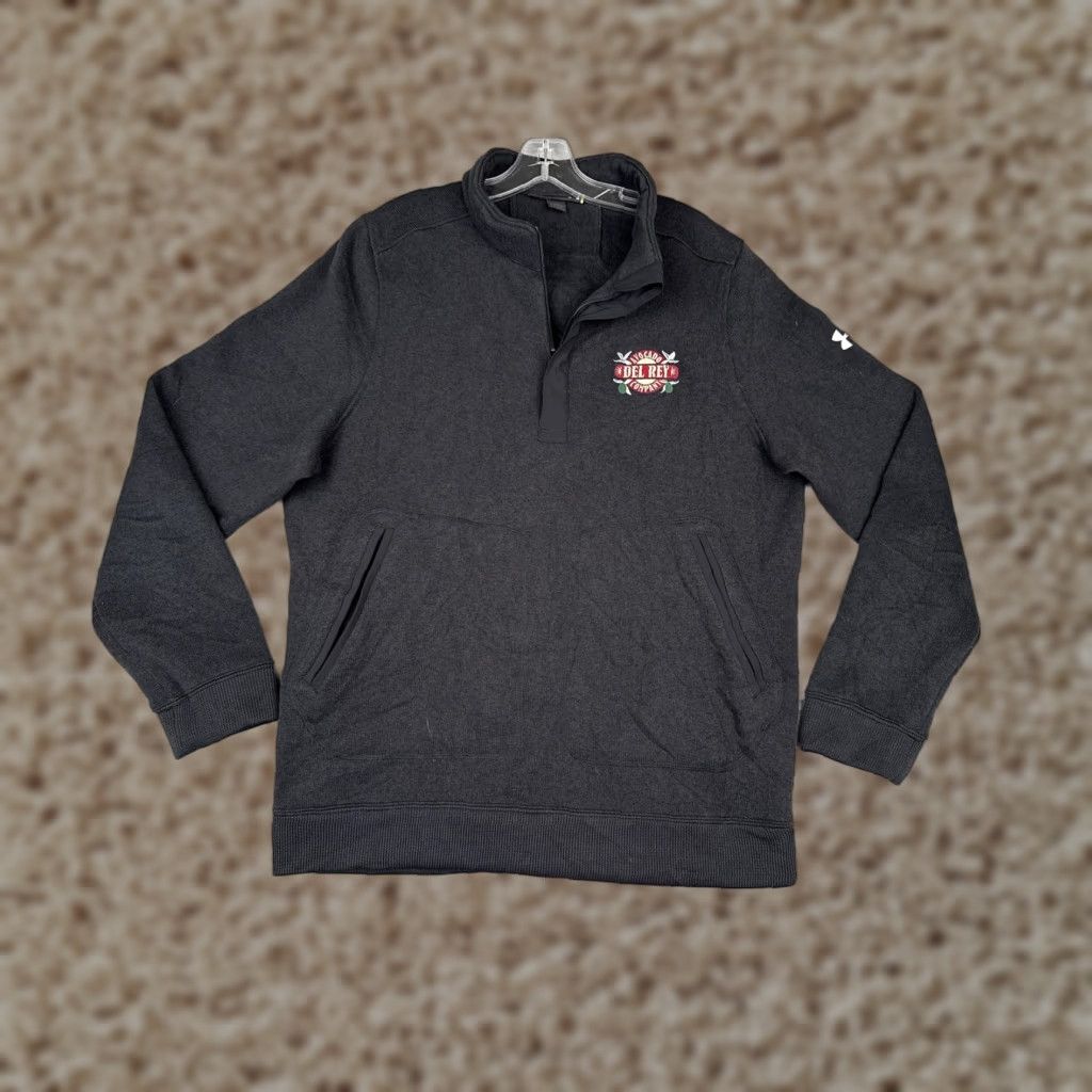 Under Armour Under Armour Sweatshirt Mens Large Gray 1/4 Zip Fleece Del Rey Avocado Logo Size US L / EU 52-54 / 3 - 1 Thumbnail