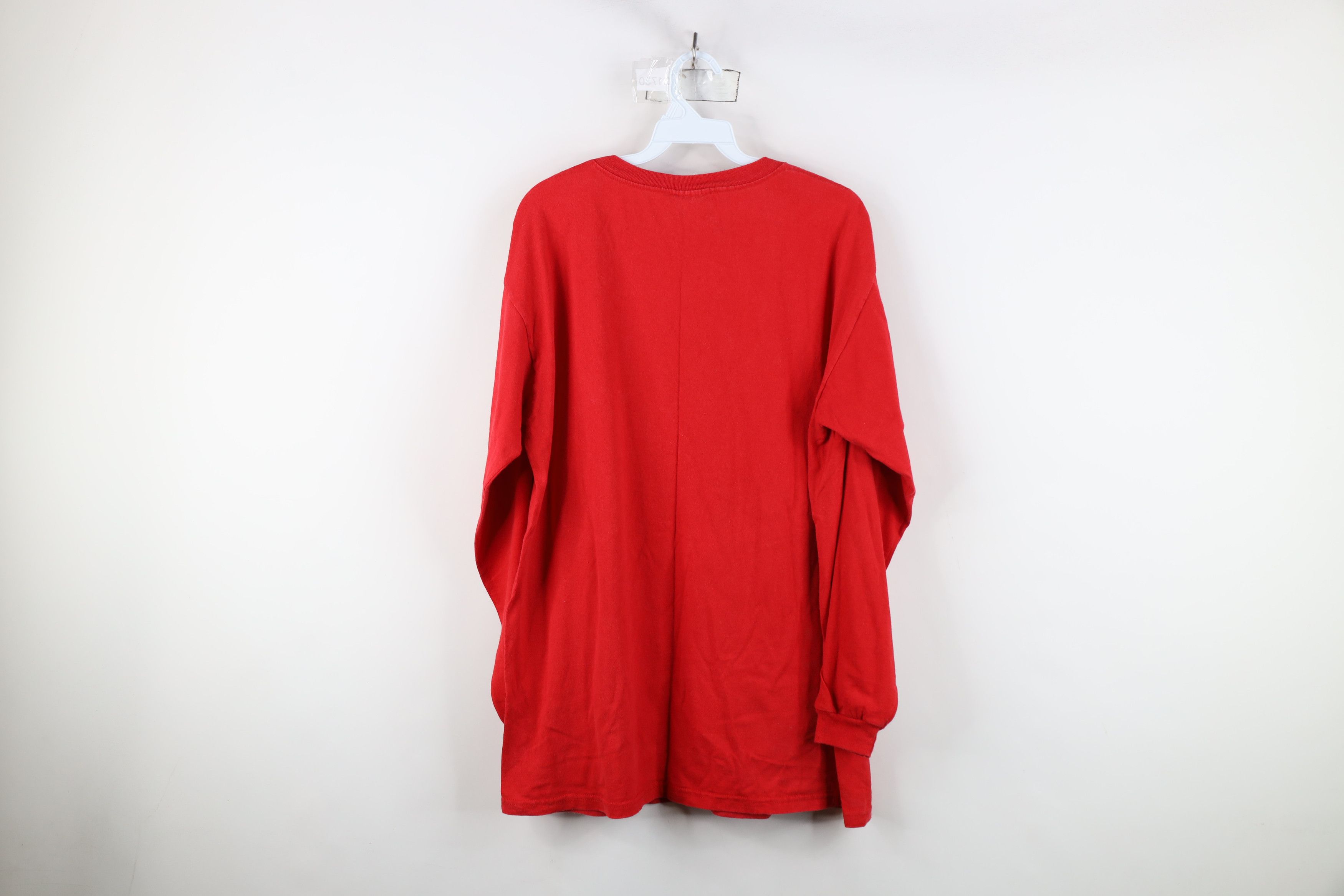 Vintage Vintage 90s of Nebraska Long Sleeve T-Shirt Red Cotton USA Size US L / EU 52-54 / 3 - 11 Thumbnail
