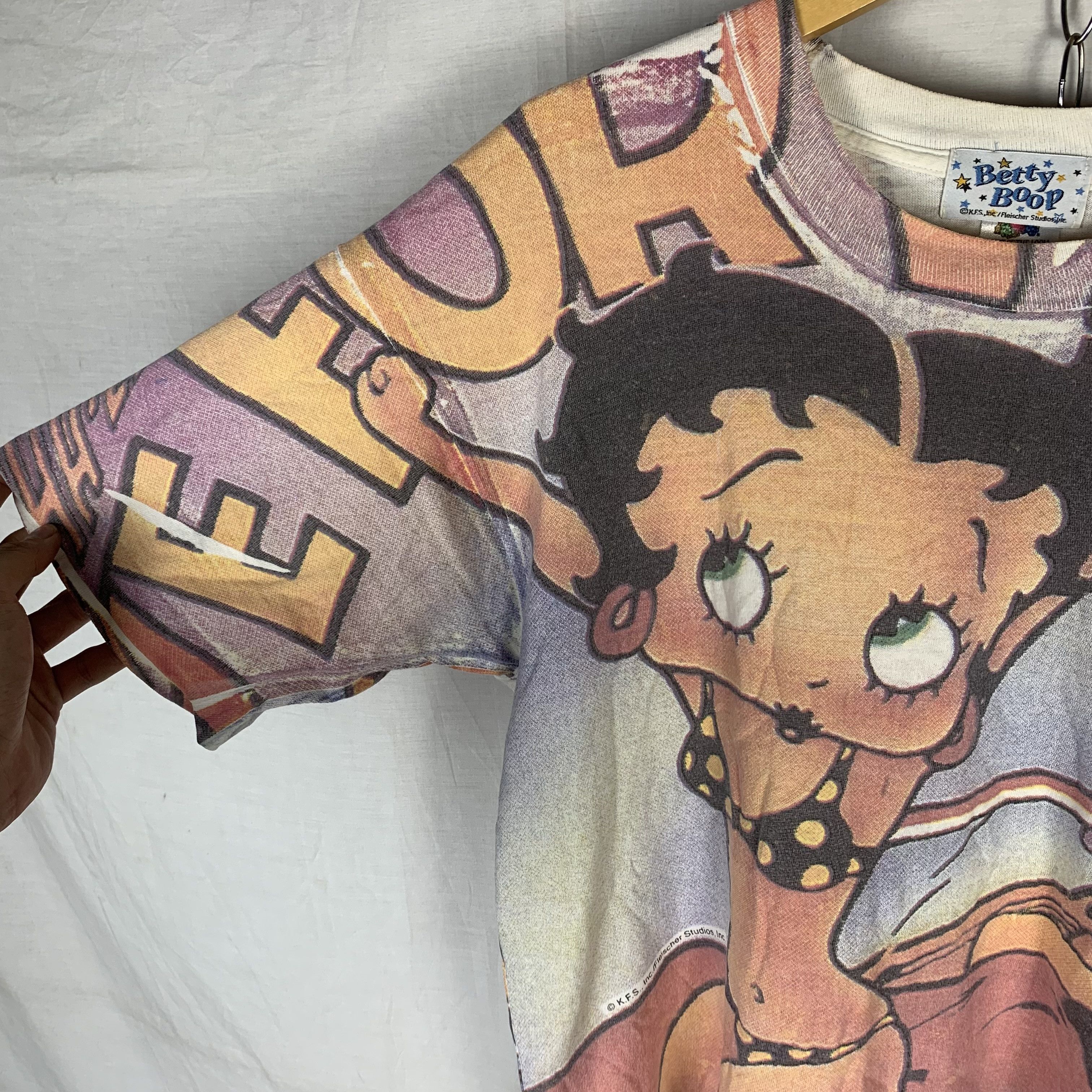 Vintage Vintage Betty Boop Over Print AOP Tshirt Size US M / EU 48-50 / 2 - 2 Thumbnail