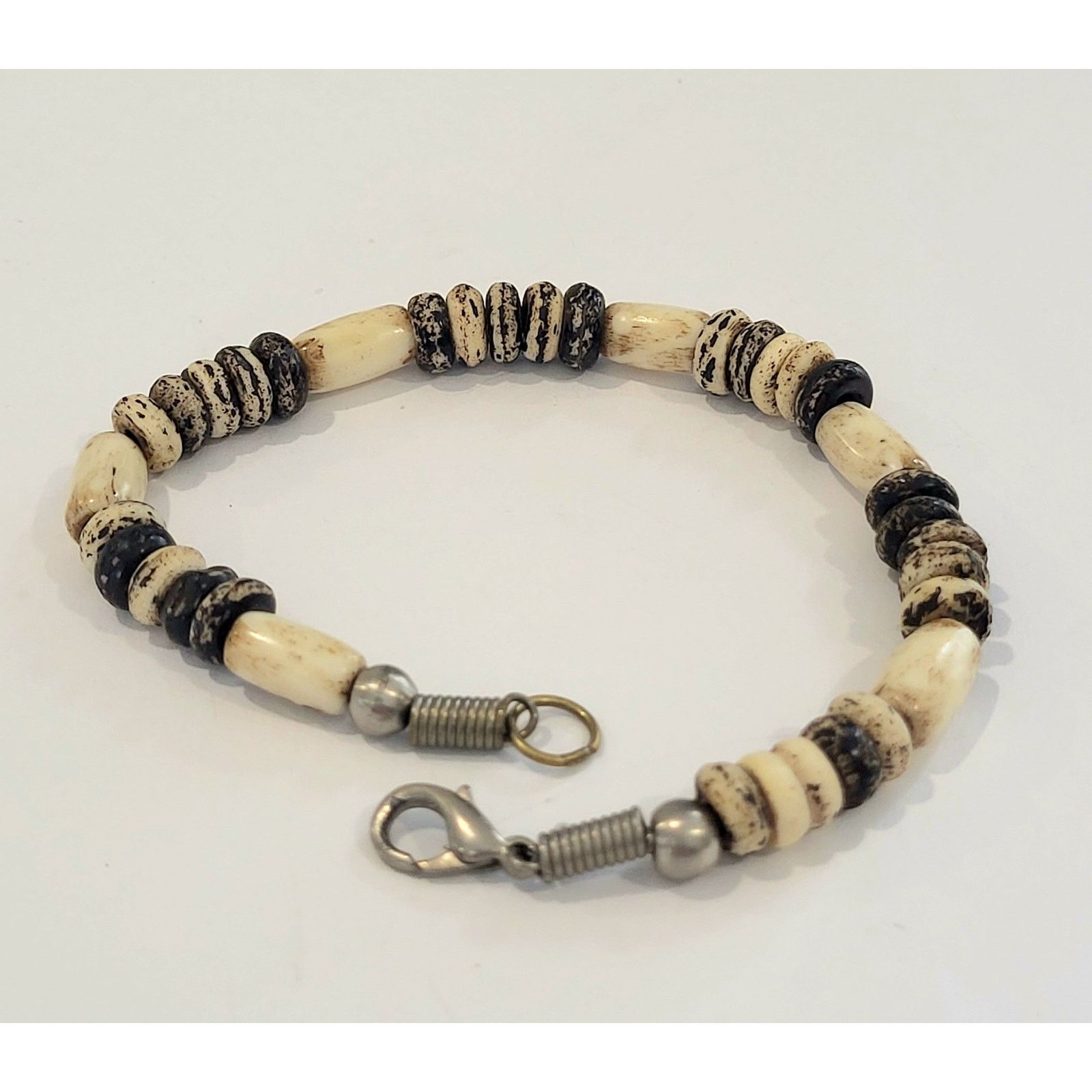 & Other Stories Boho Chic Bone Stone Bracelet Tribal Natural Surfer Vibe Size ONE SIZE - 6 Thumbnail