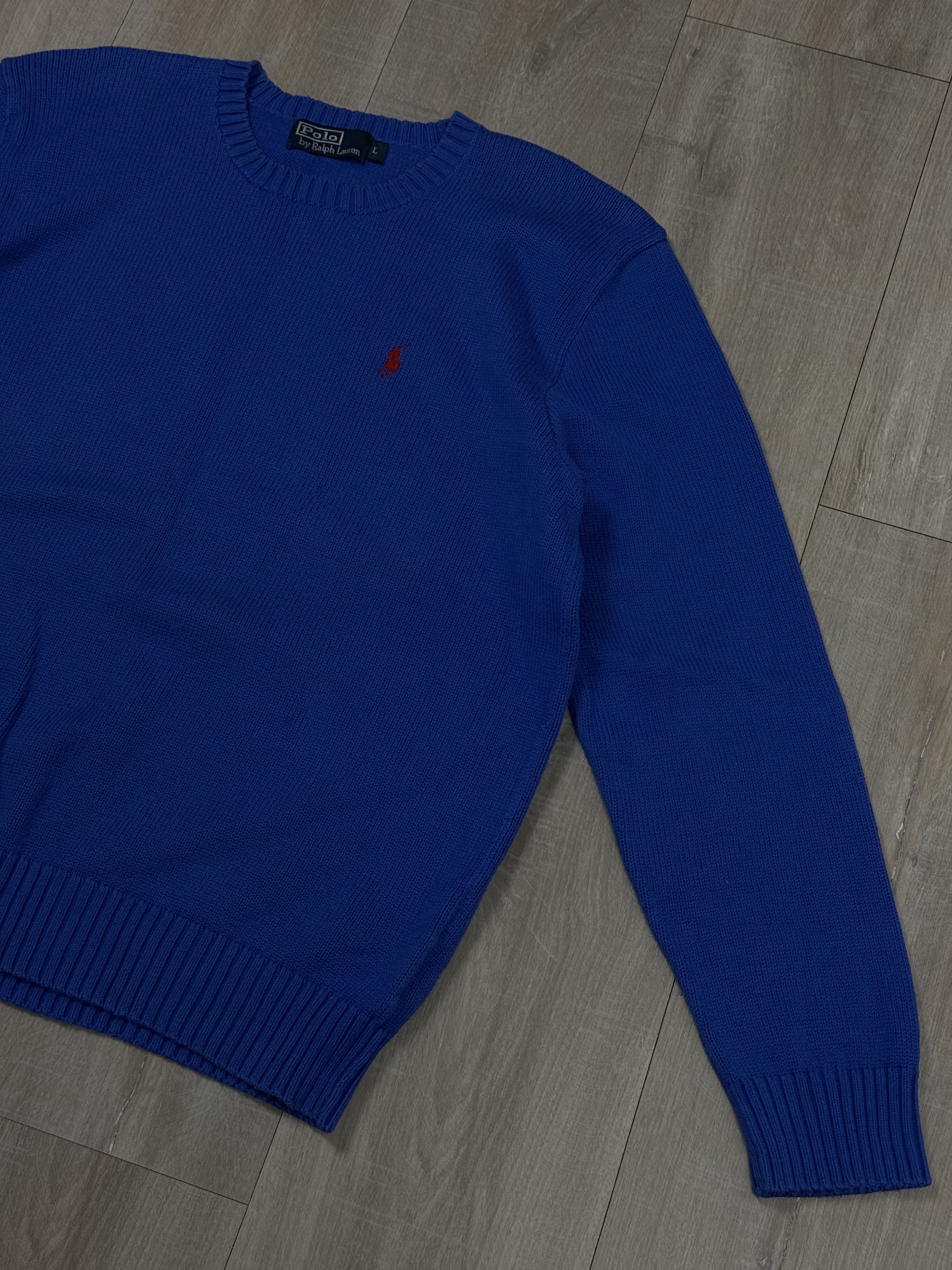 Polo Ralph Lauren Vintage Polo Ralph Lauren Sweater Blue Size L Size US L / EU 52-54 / 3 - 3 Thumbnail