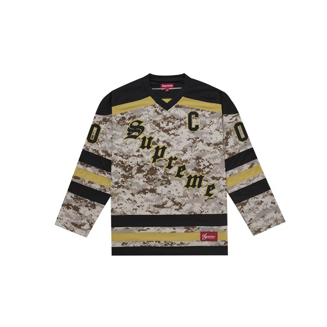 Supreme Supreme Yellow Desert Camo Hockey Jersey | Grailed