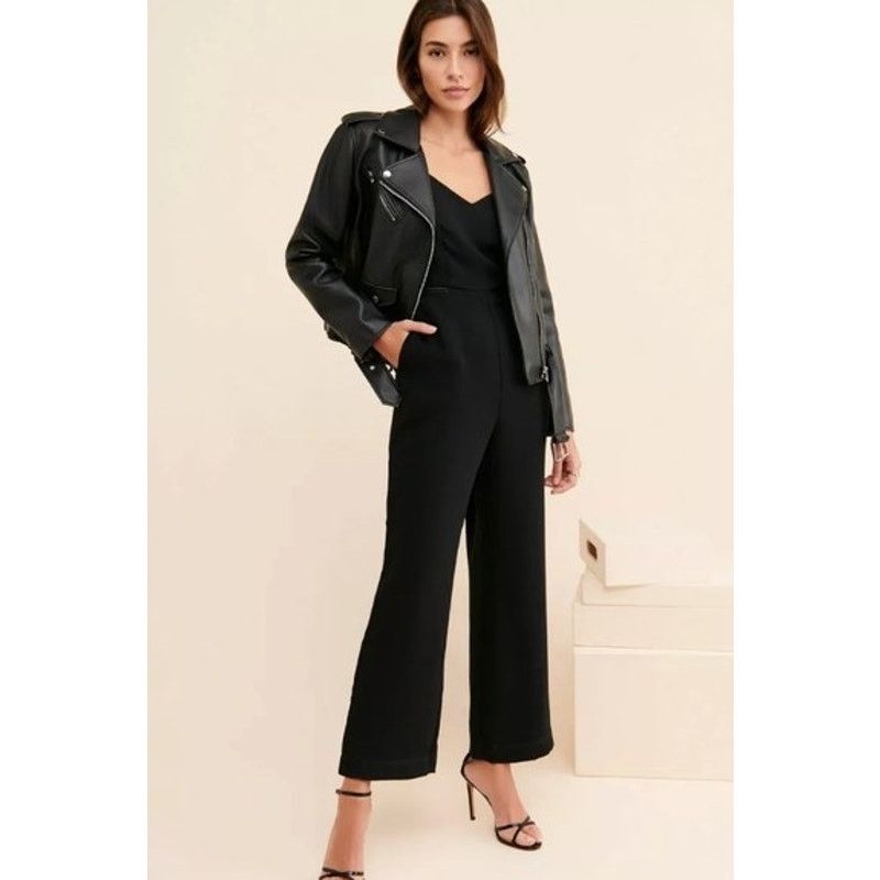 Anthropologie Anthropologie Maeve Magdalena Black Jumpsuit Size 6 Size 28" / US 6 / IT 42 - 1 Thumbnail