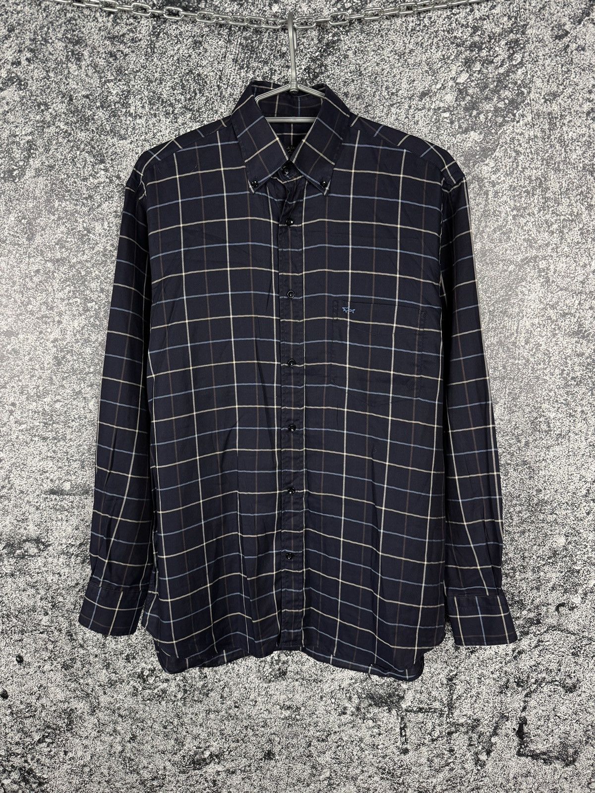 Paul & Shark Paul Shark Long Sleeve Plaid Shirt Button Up Italy Size 39 Size US L / EU 52-54 / 3 - 1 Thumbnail