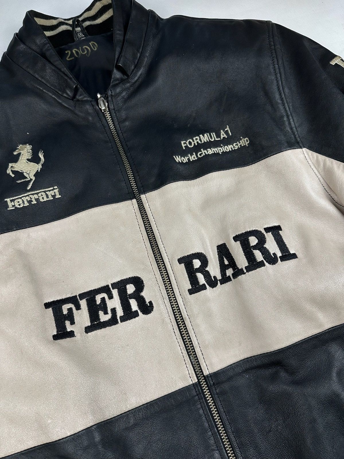 Other FERRARI RACING LEATHER JACKET BOMBER FIT Size US XL / EU 56 / 4 - 4 Thumbnail