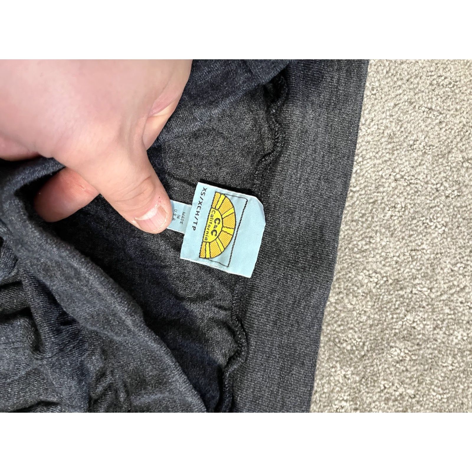 Vintage C&C California Womens Gray Jogger Pants Drawstring XS Size 26" / US 2 / IT 38 - 5 Thumbnail