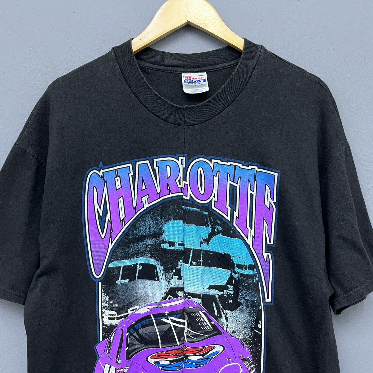 NASCAR Vintage 90s Nascar Winston Cup T-Shirt / Charlotte Speedway Size US XL / EU 56 / 4 - 3 Thumbnail