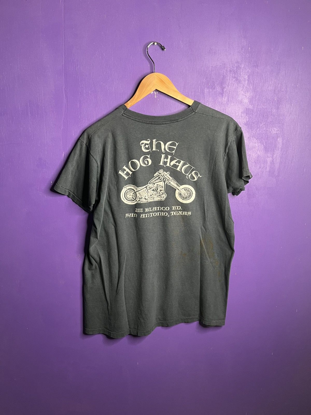 Harley Davidson × Vintage Vintage 70s Harley Davidson hog haus pocket tee Size US L / EU 52-54 / 3 - 2 Thumbnail