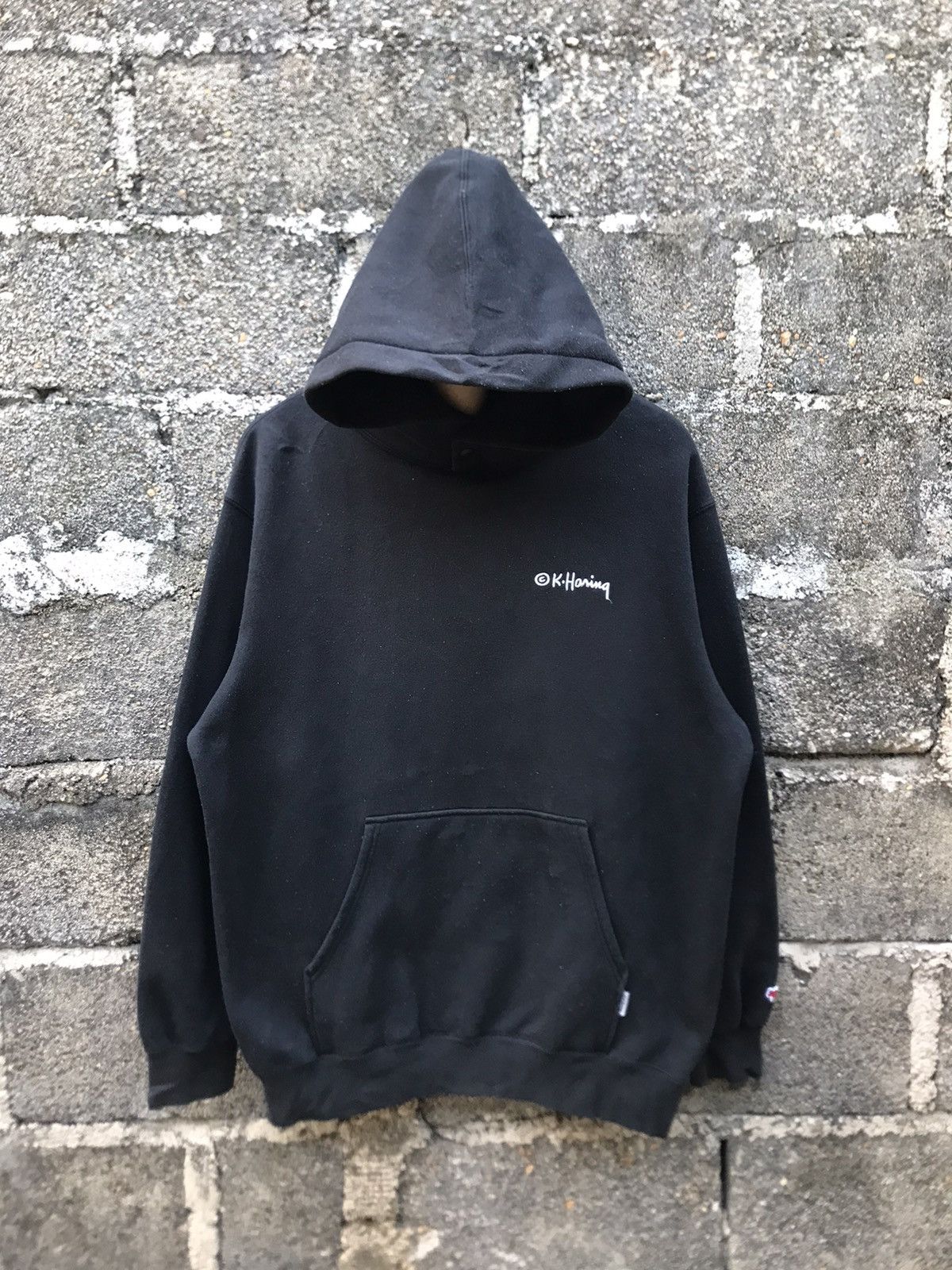 Keith Haring ⚡️Vintage Art Keith Haring Hooded Sweatshirt Size US L / EU 52-54 / 3 - 2 Thumbnail