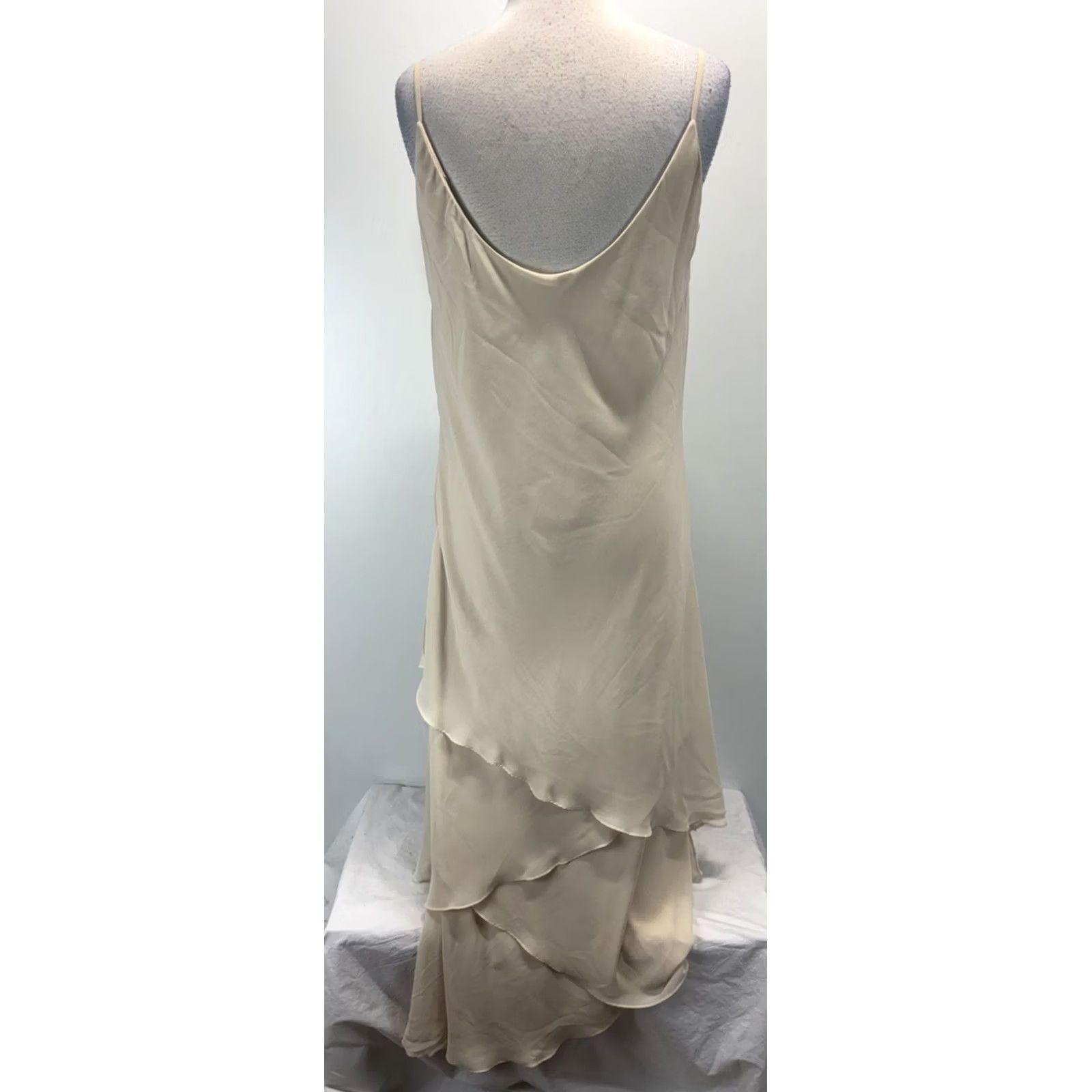 Vintage VINTAGE? No. Caterina Collection Layered Chiffon Maxi Dress Women’s 20 Plus Beige Ethereal Size 3XL / US 20-22 - 3 Thumbnail
