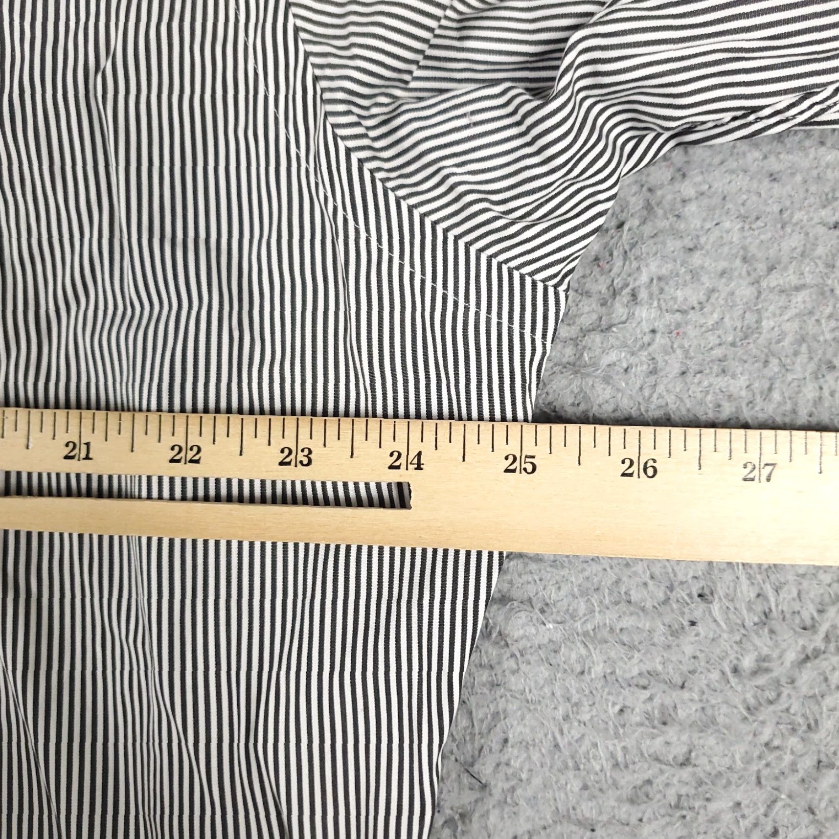Ralph Lauren Ralph Lauren Shirt Mens 16.5 Gray Striped Dress Button Up Long Sleeve Size 42R - 7 Thumbnail