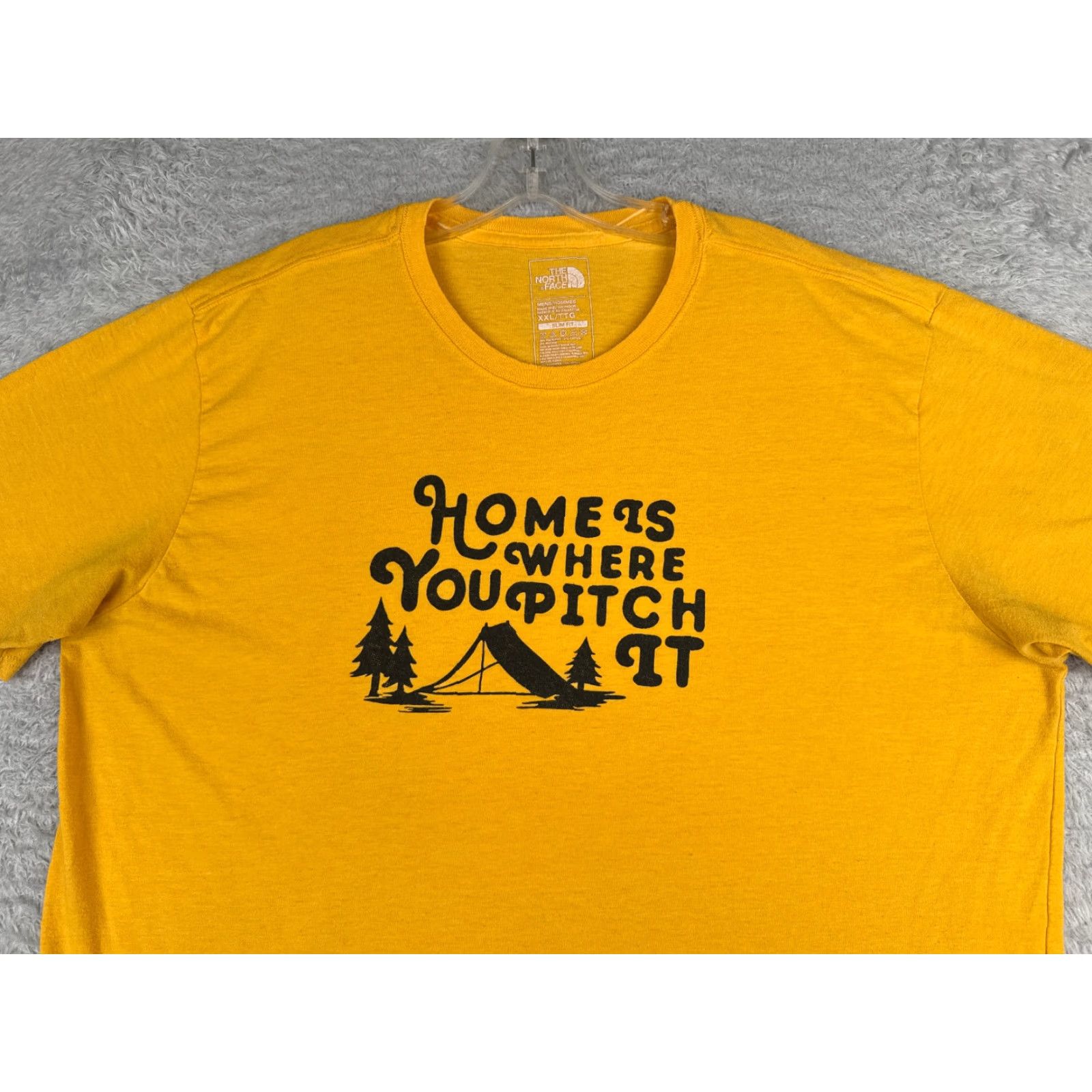 The North Face VINTAGE The North Face Shirt Men 2XL Yellow Short Sleeve Crew Neck Cotton Blend Logo T-Shirt Mens Size US XXL / EU 58 / 5 - 4 Thumbnail