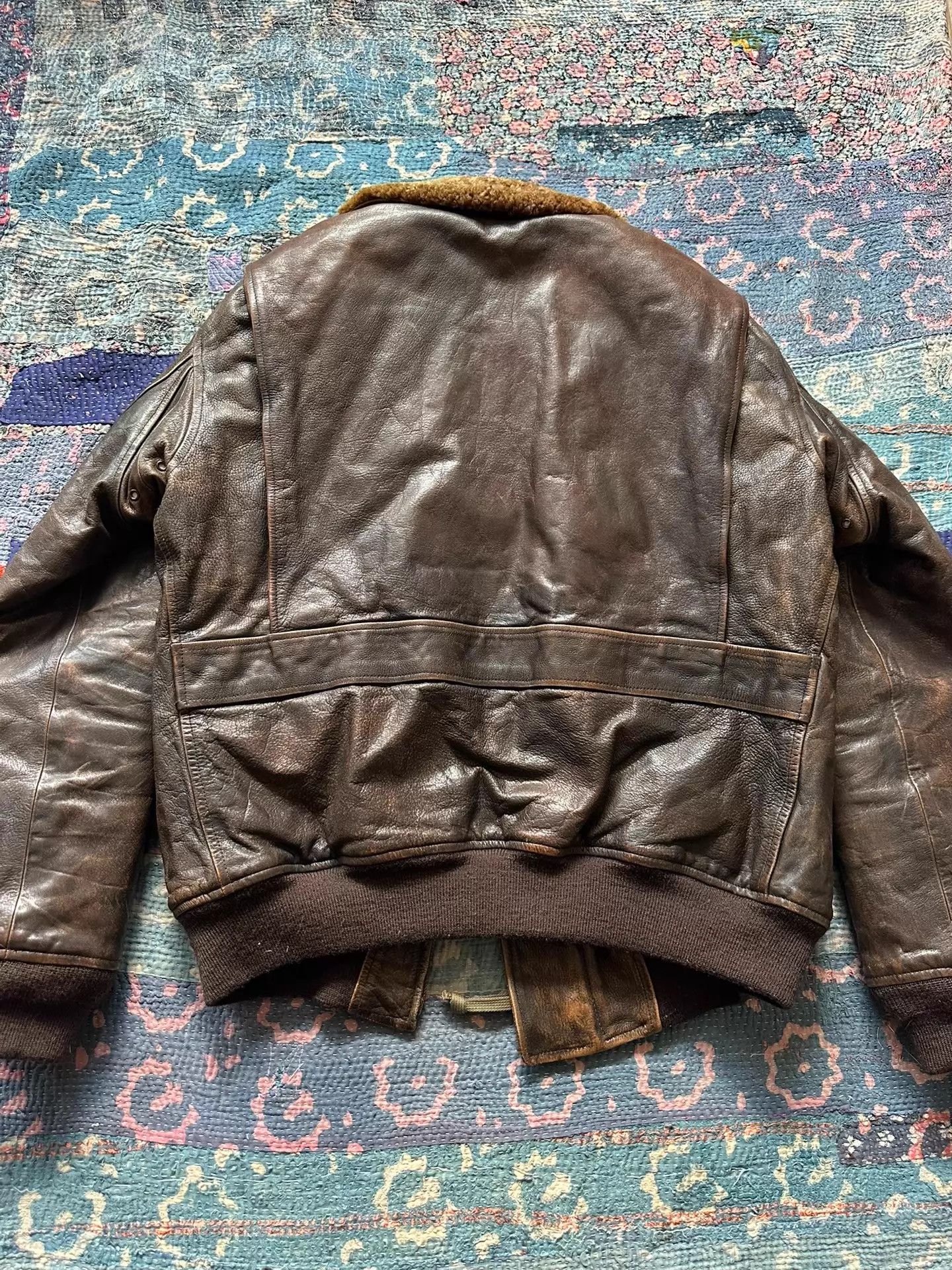Polo Ralph Lauren Polo RL G1 Distressed Leather Jacket M (Down, Badge) Size US M / EU 48-50 / 2 - 2 Thumbnail