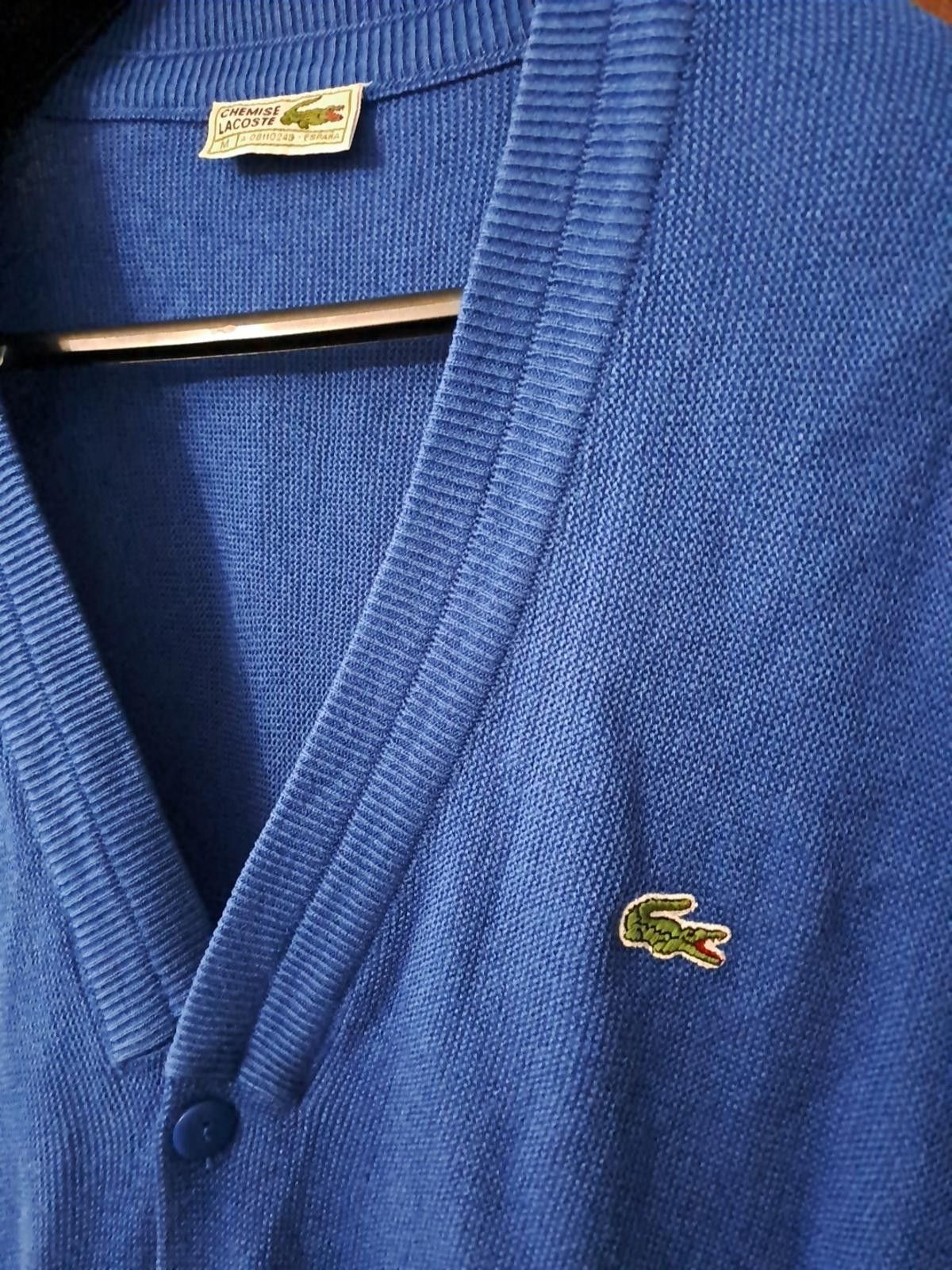 Lacoste Vintage Lacoste Mens Cardigan Size M Royal Blue Size US M / EU 48-50 / 2 - 7 Thumbnail