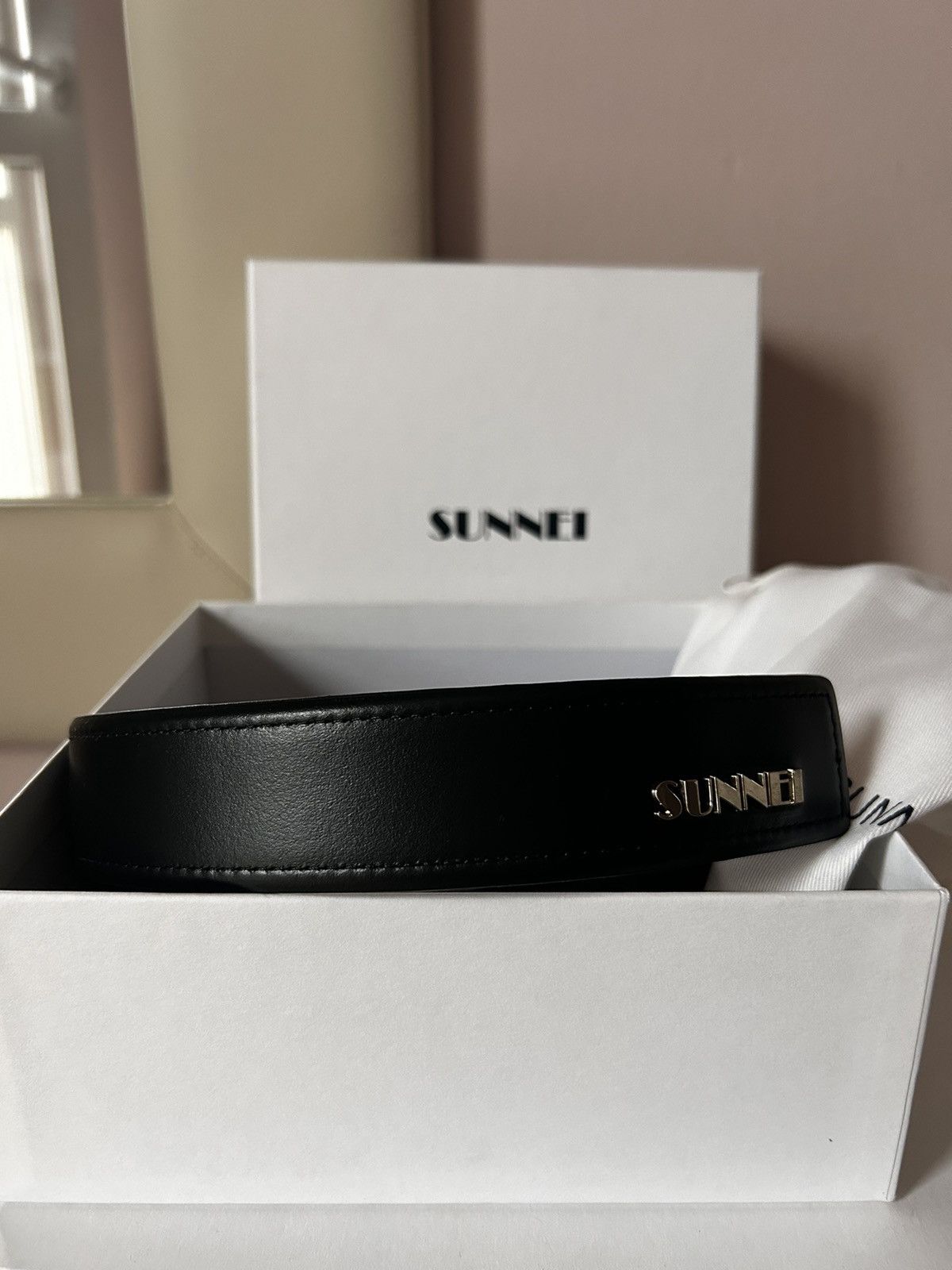 Sunnei Sunnei black leather belt OS Size ONE SIZE - 1 Thumbnail