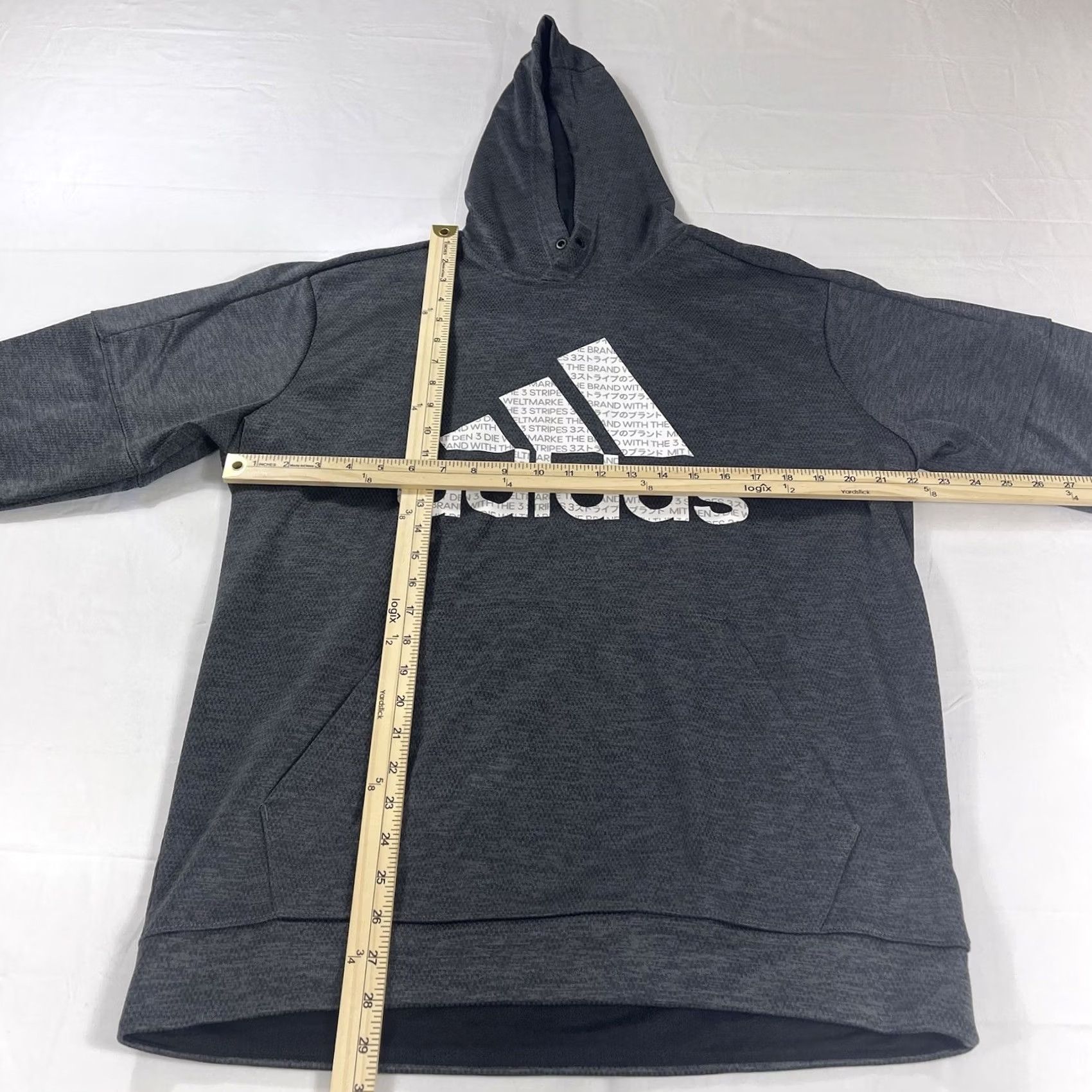 Adidas Adidas Men's XL Hoodie BOS Matrix TI Sweatshirt Climawarm Logo Gray Size US XL / EU 56 / 4 - 3 Thumbnail