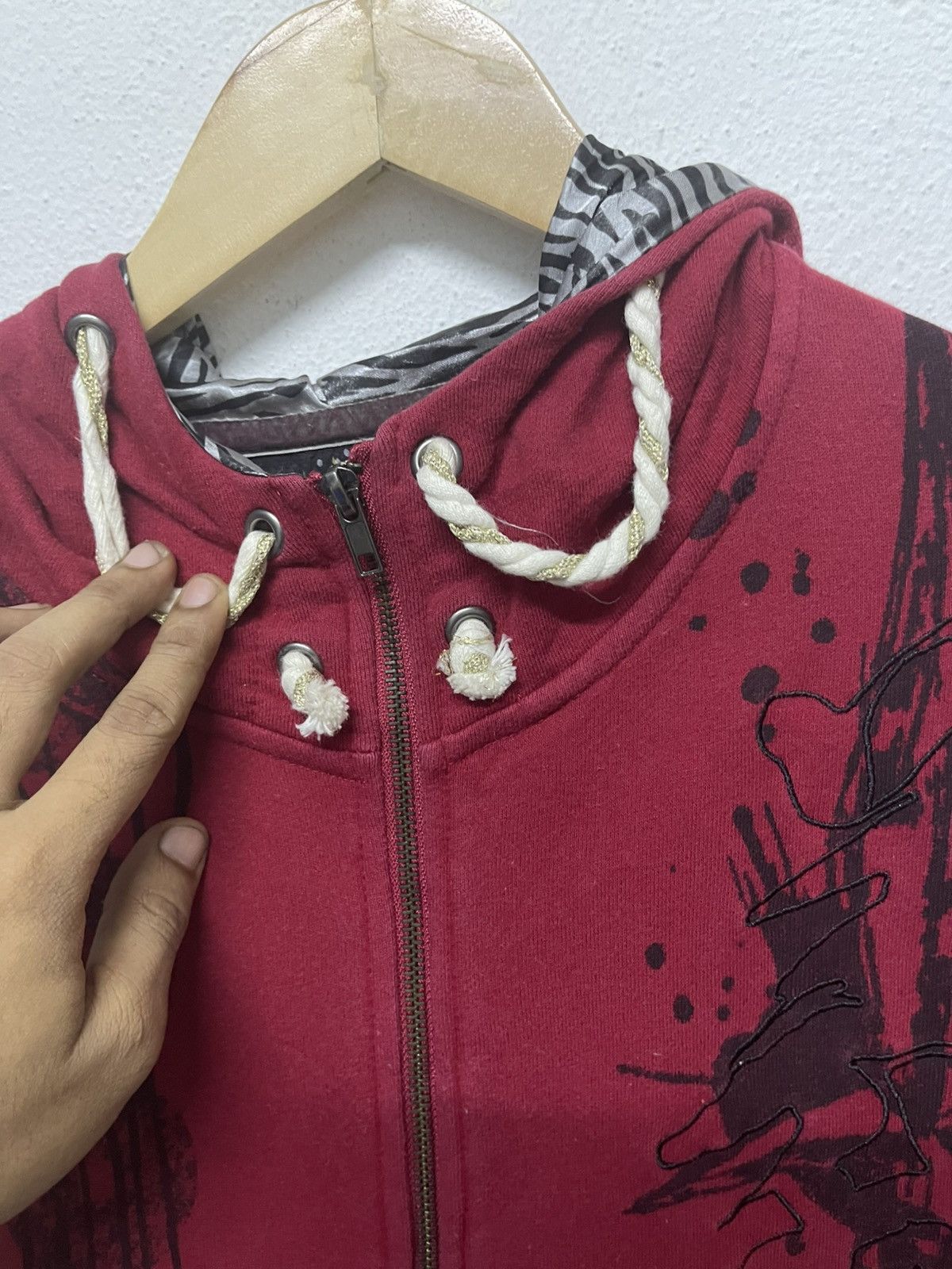 Karakuri Tamashii 2000s SENBU SUKAJAN DESIGN FULL PRINT ZIPPER HOODIE Size US L / EU 52-54 / 3 - 18 Thumbnail