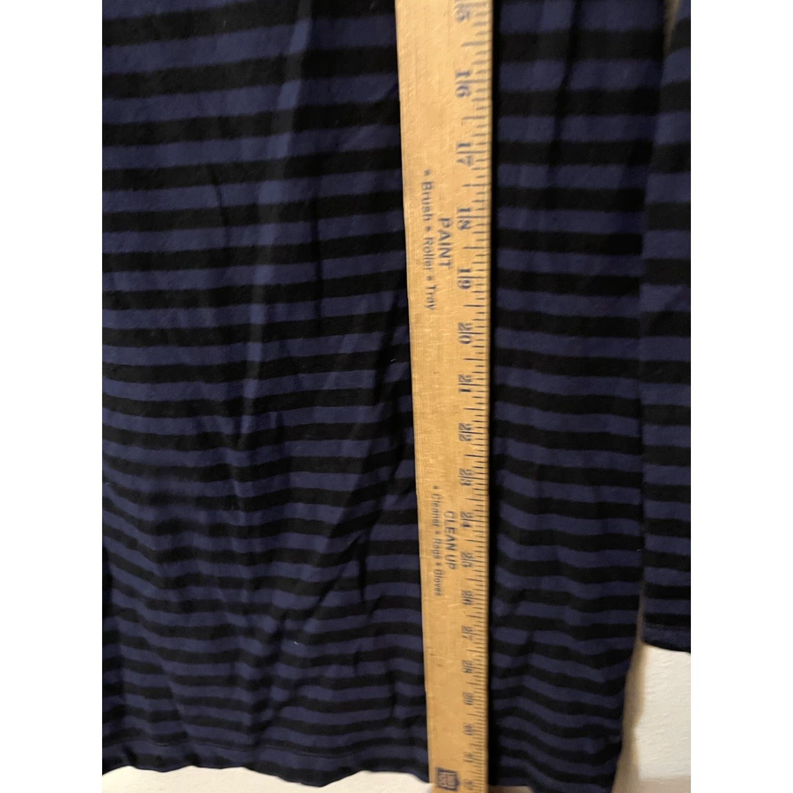 Splendid Splendid Womens Dress Black Blue Stripes Long Sleeve Back Zip Medium M Size M / US 6-8 / IT 42-44 - 4 Thumbnail