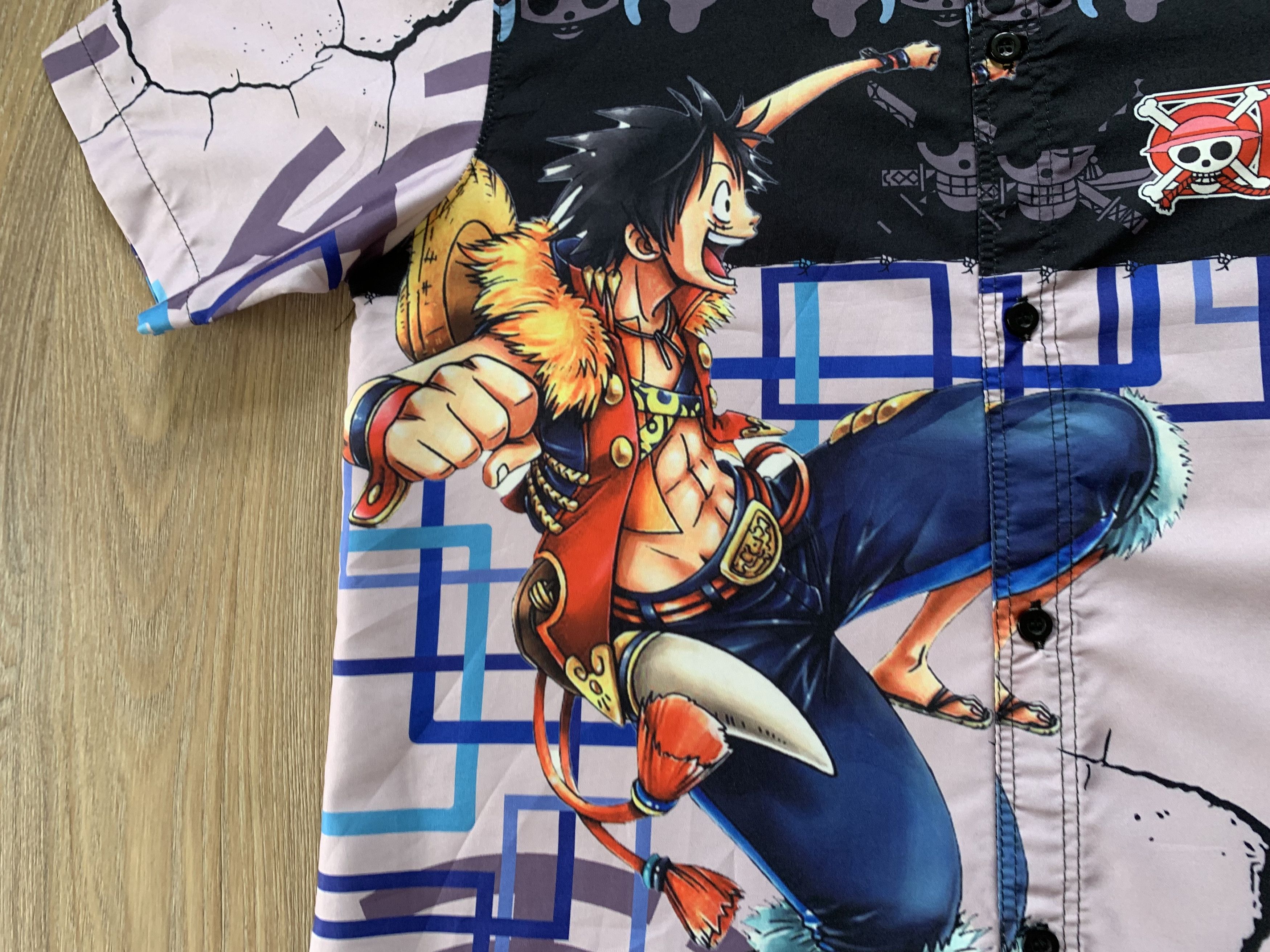 Anime × One Piece One Piece Full Printed Button Up Short Sleeve Shirt Size US M / EU 48-50 / 2 - 5 Thumbnail