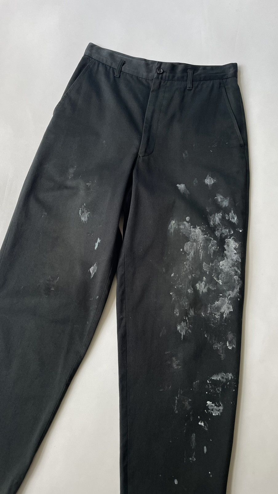 Comme des Garcons 1989 Black Cotton ‘Paint Splat’ Pants Size US 30 / EU 46 - 8 Thumbnail