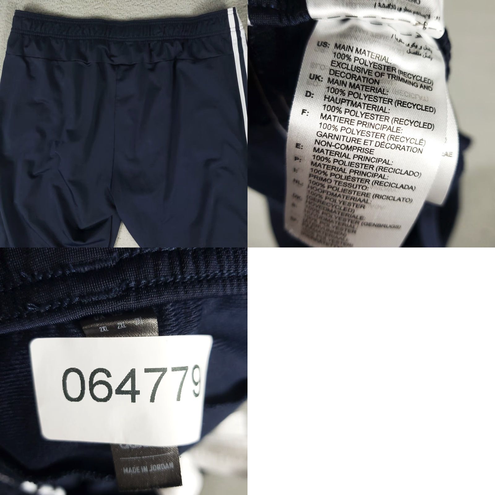 Adidas Adidas Pants Mens 2XL Navy Blue Training Track Sweatpants Joggers Size US 39 - 8 Thumbnail