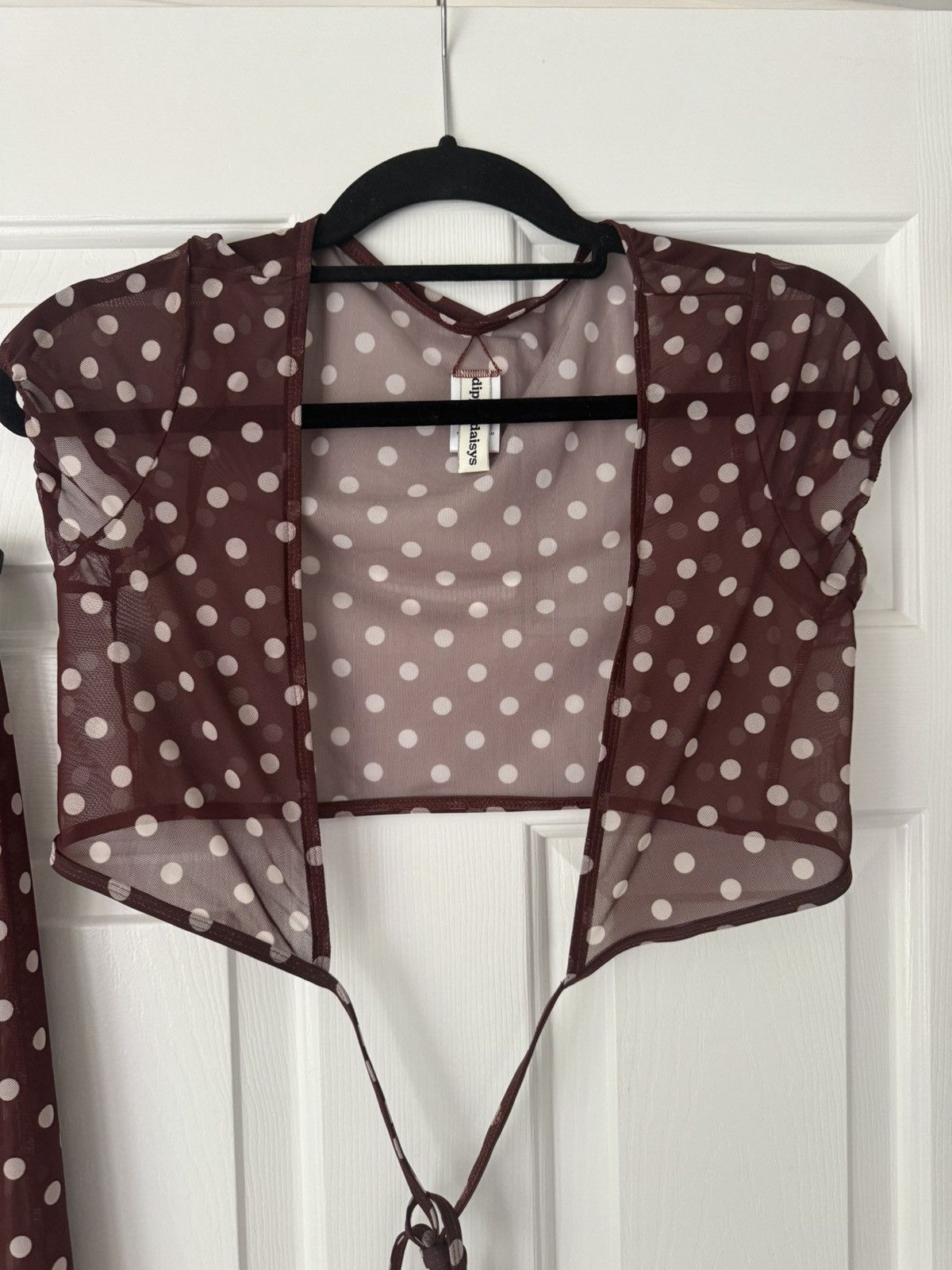 Anthropologie Dippin’ Daisy’s That Girl Sheer Mesh Pants Set, Size S Size 28" / US 6 / IT 42 - 7 Thumbnail