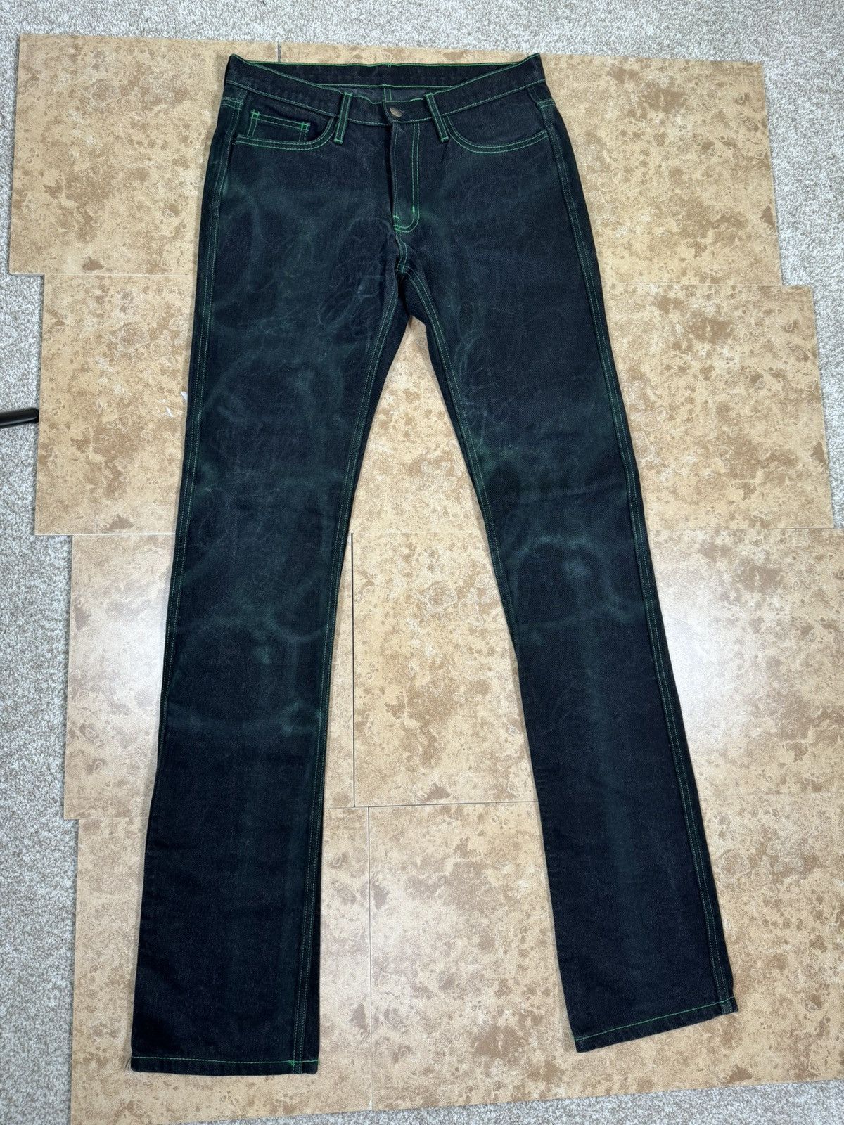 Vlone Vlone Skoloct Green Runway Denim | Grailed