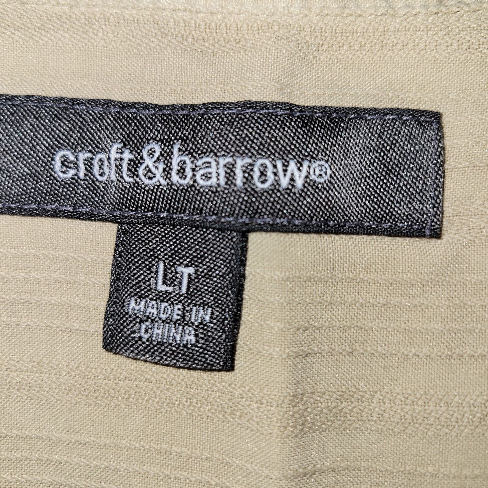 Croft & Barrow Croft & Barrow Silk Shirt LT Cream Textured Short Sleeve Size US L / EU 52-54 / 3 - 4 Thumbnail