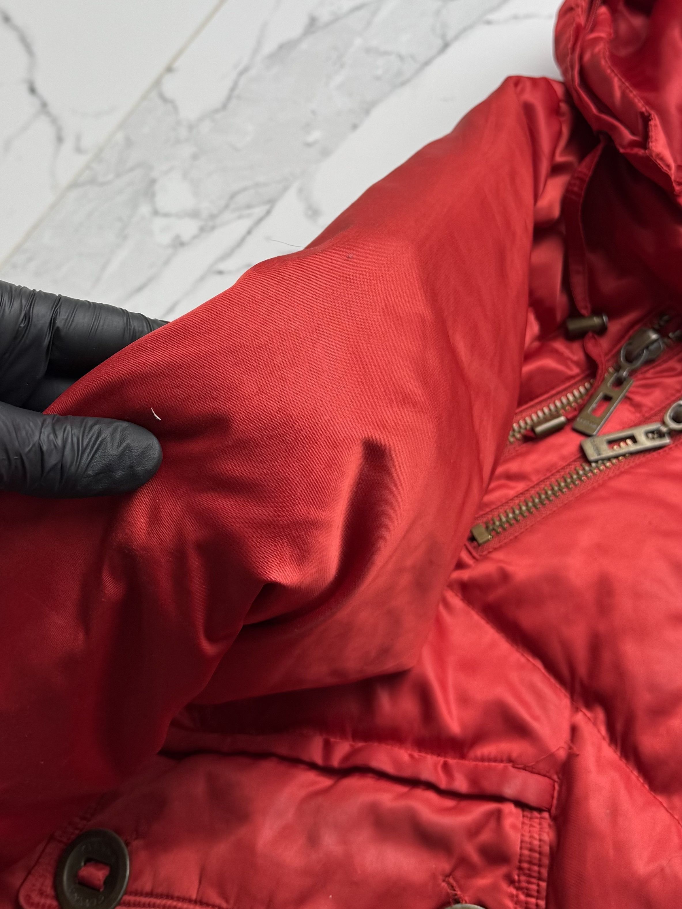 Vintage Vintage Red Puffer Jacket Women's Hooded Quilted Winter Coat Size L / US 10 / IT 46 - 11 Thumbnail