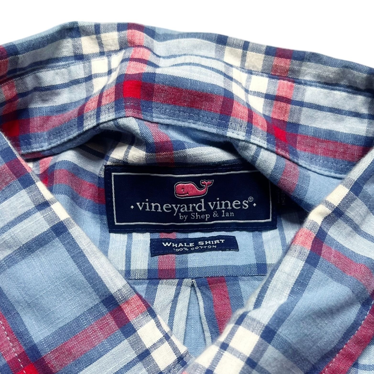 Vineyard Vines Vineyard Vines Shirt Mens Size XXL Red White Blue Plaid Whal Size US XXL / EU 58 / 5 - 3 Thumbnail