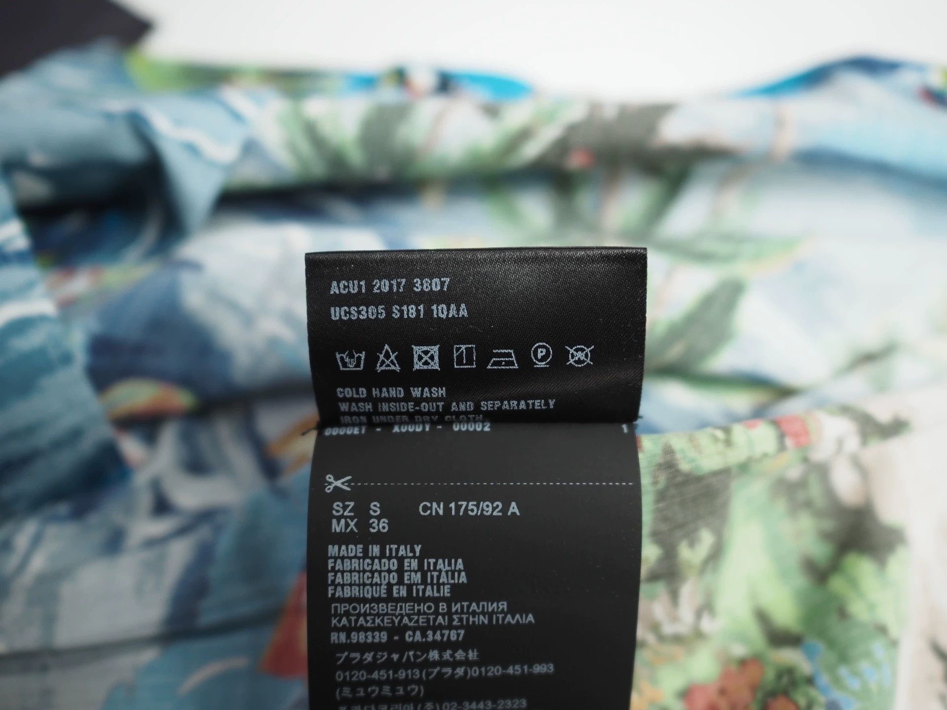 Prada PRADA Blue Palm Tree Hawaiian Shirt Size US S / EU 44-46 / 1 - 6 Thumbnail