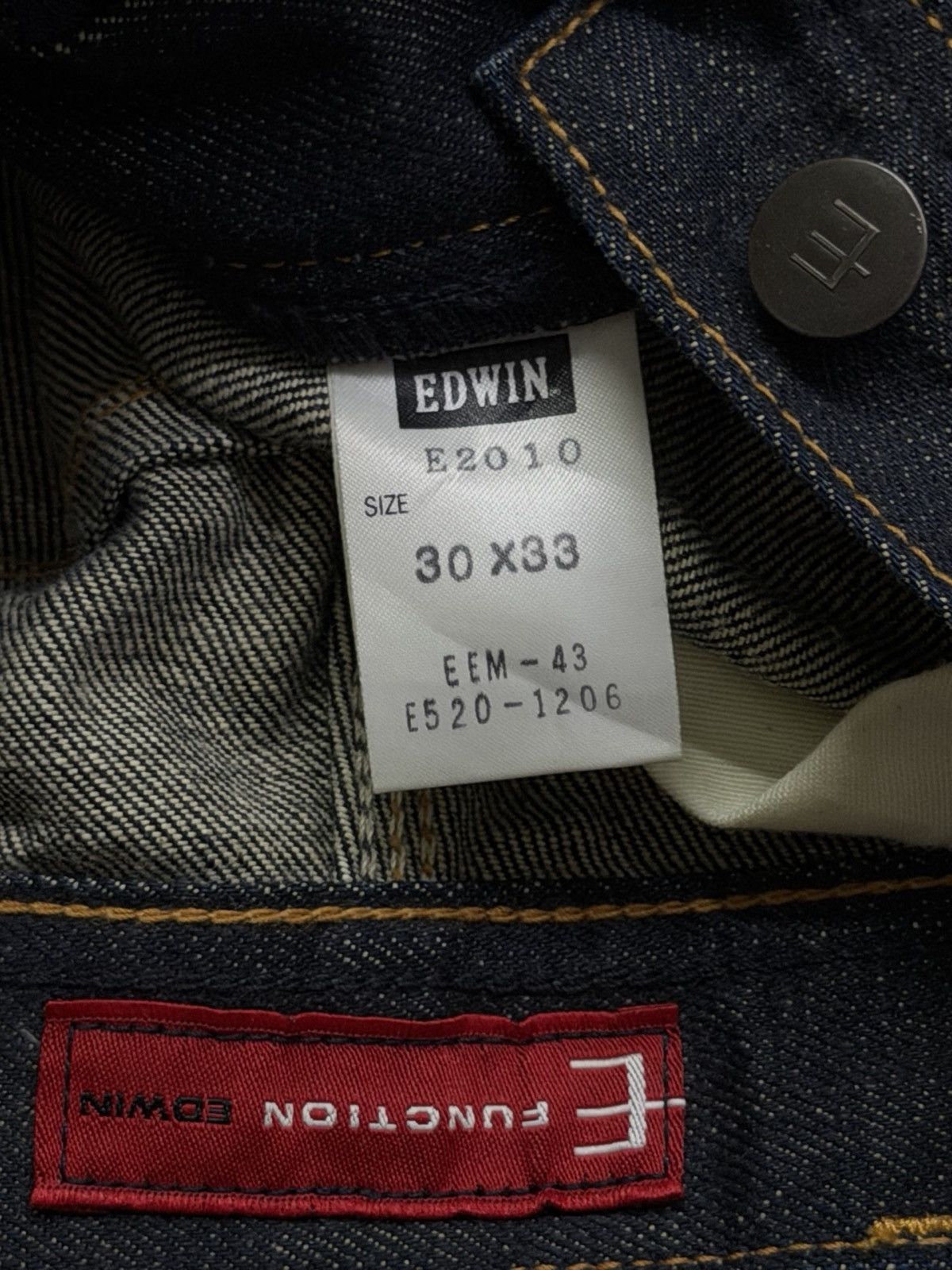 Edwin Vintage Y2K Edwin E-Function Japan Denim Jeans | W28 Size US 28 / EU 44 - 13 Thumbnail