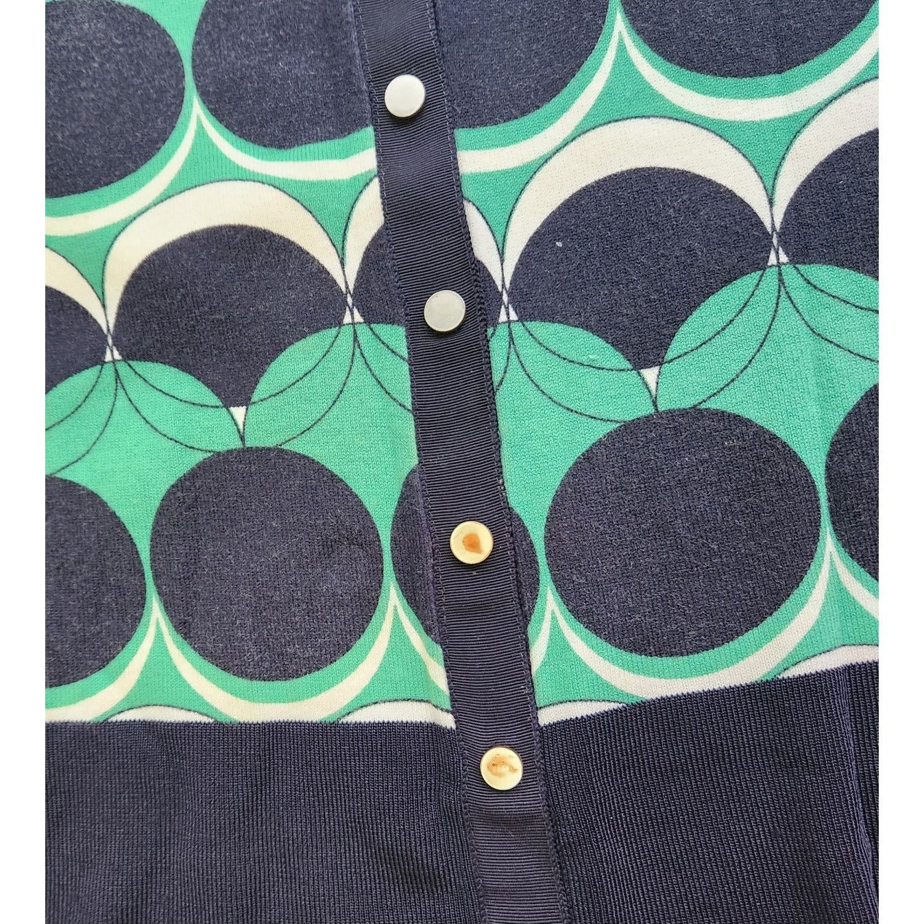 Other VTG Peter Nygard Green Blue Button Up Cardigan Sweater Large Size L / US 10 / IT 46 - 5 Thumbnail